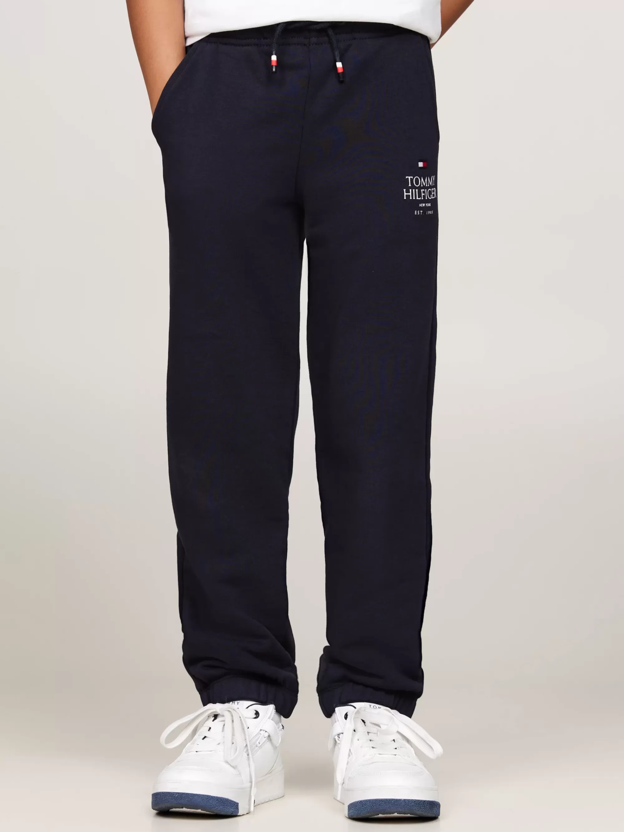 Broeken & Korte Broeken*Tommy Hilfiger Jogger Met Boorden En Hilfiger-logo DESERT SKY