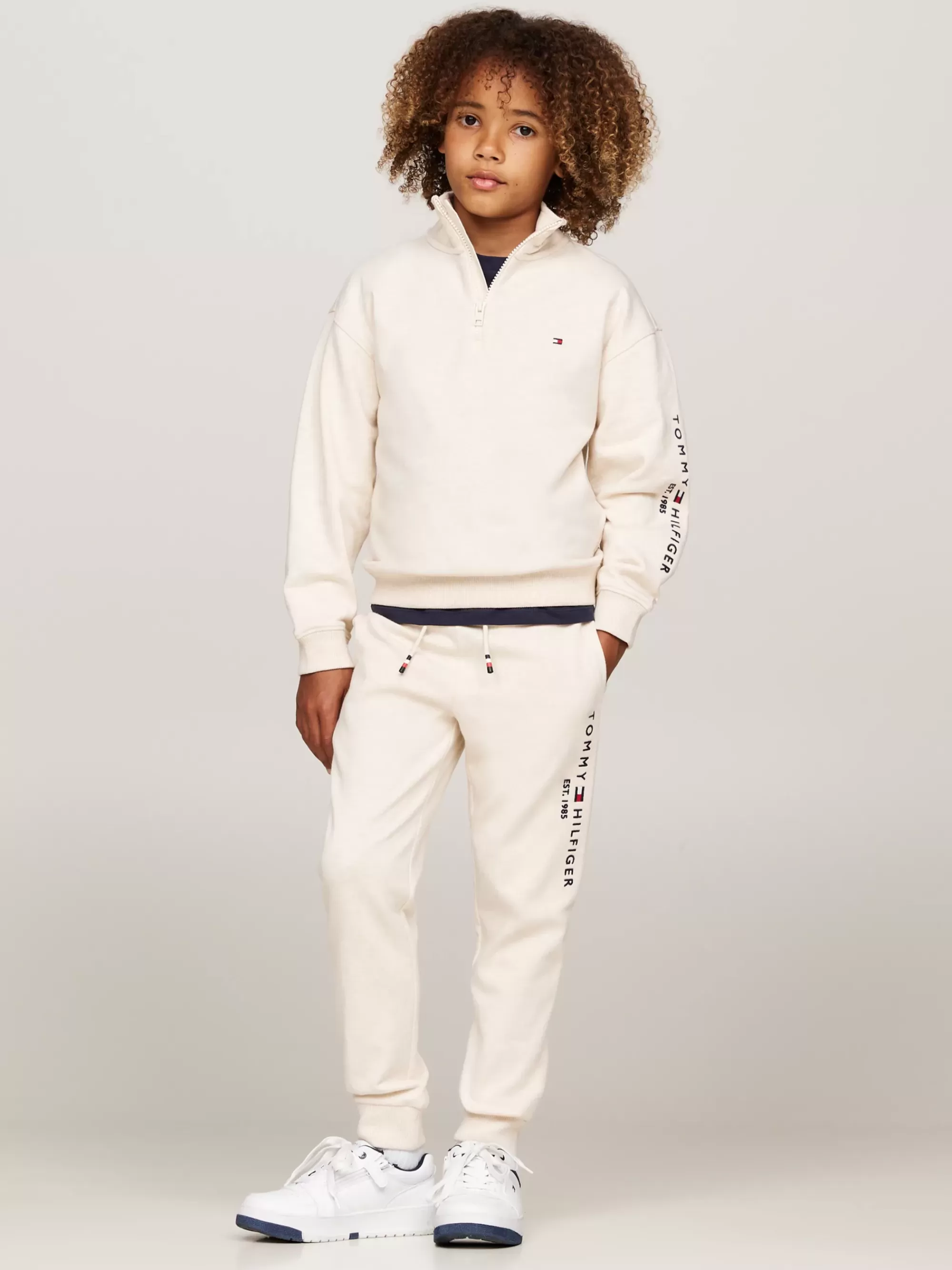 Broeken & Rokken | Broeken & Korte Broeken*Tommy Hilfiger Jogger Met Boorden, Trekkoord En Logo CALICO HEATHER