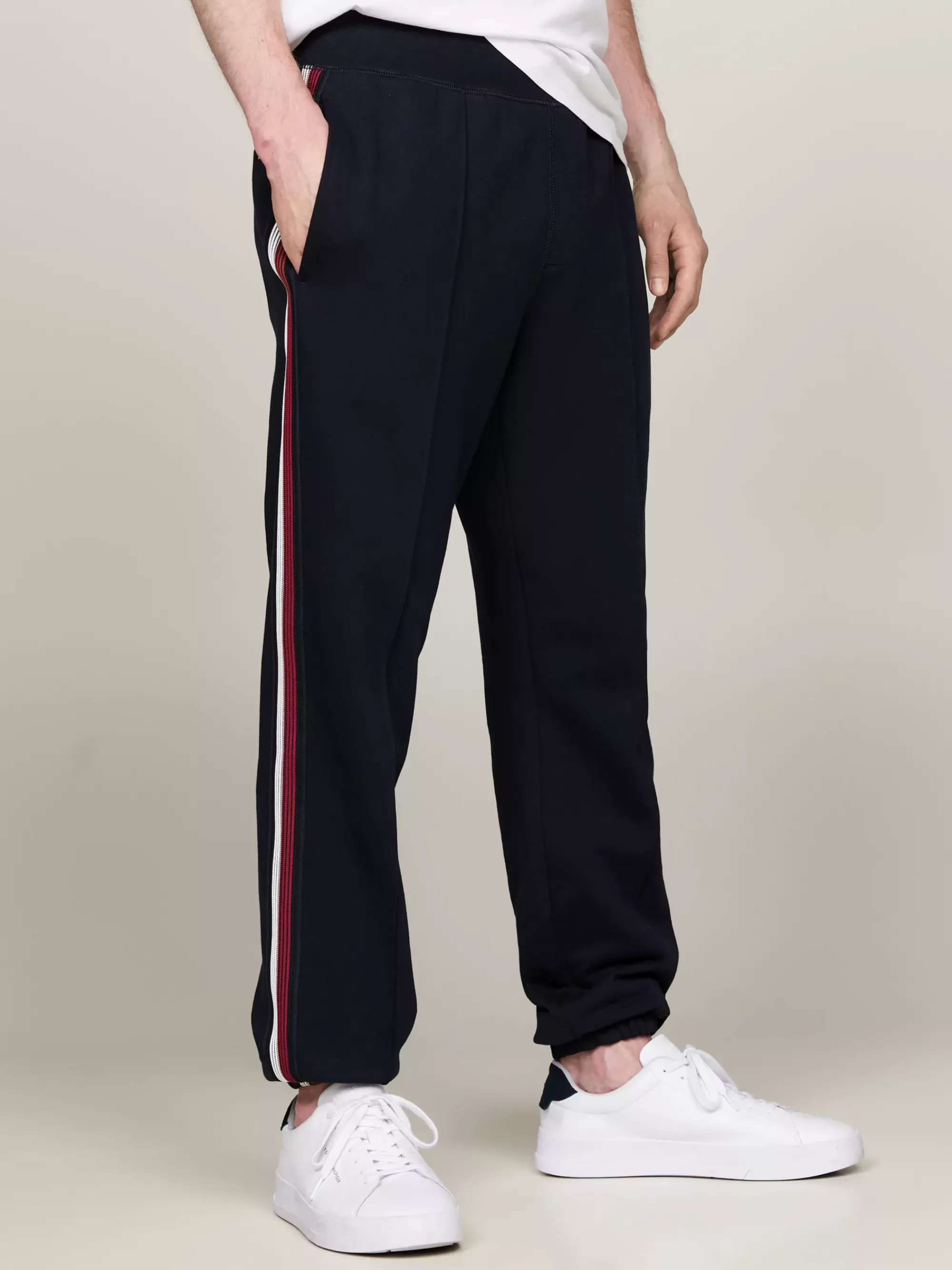 Broeken*Tommy Hilfiger Jogger Met Signature-tape DESERT SKY