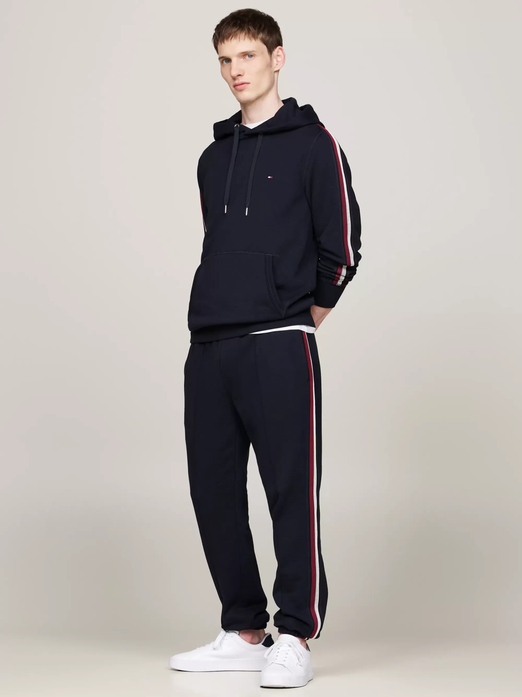 Broeken*Tommy Hilfiger Jogger Met Signature-tape DESERT SKY