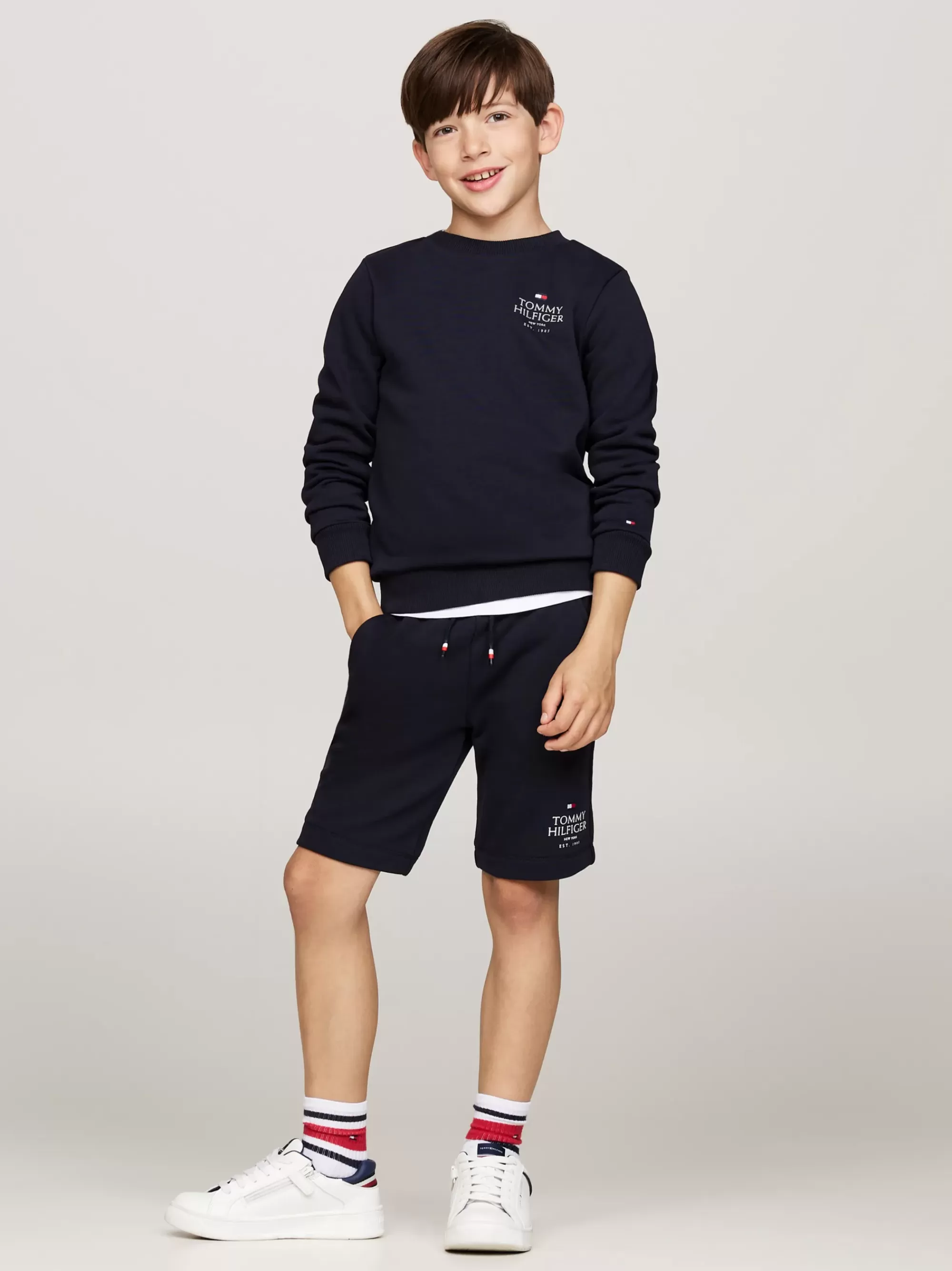 Broeken & Korte Broeken*Tommy Hilfiger Joggingshort Met Trekkoord En Hilfiger-logo DESERT SKY