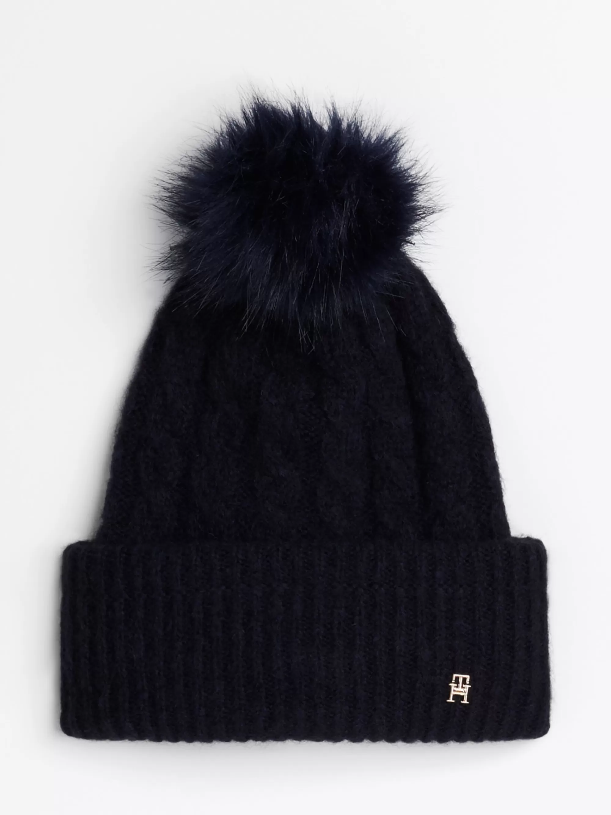 Mutsen | Mutsen & Sjaals*Tommy Hilfiger Kabelgebreide Beanie Met Alpacawol SPACE BLUE