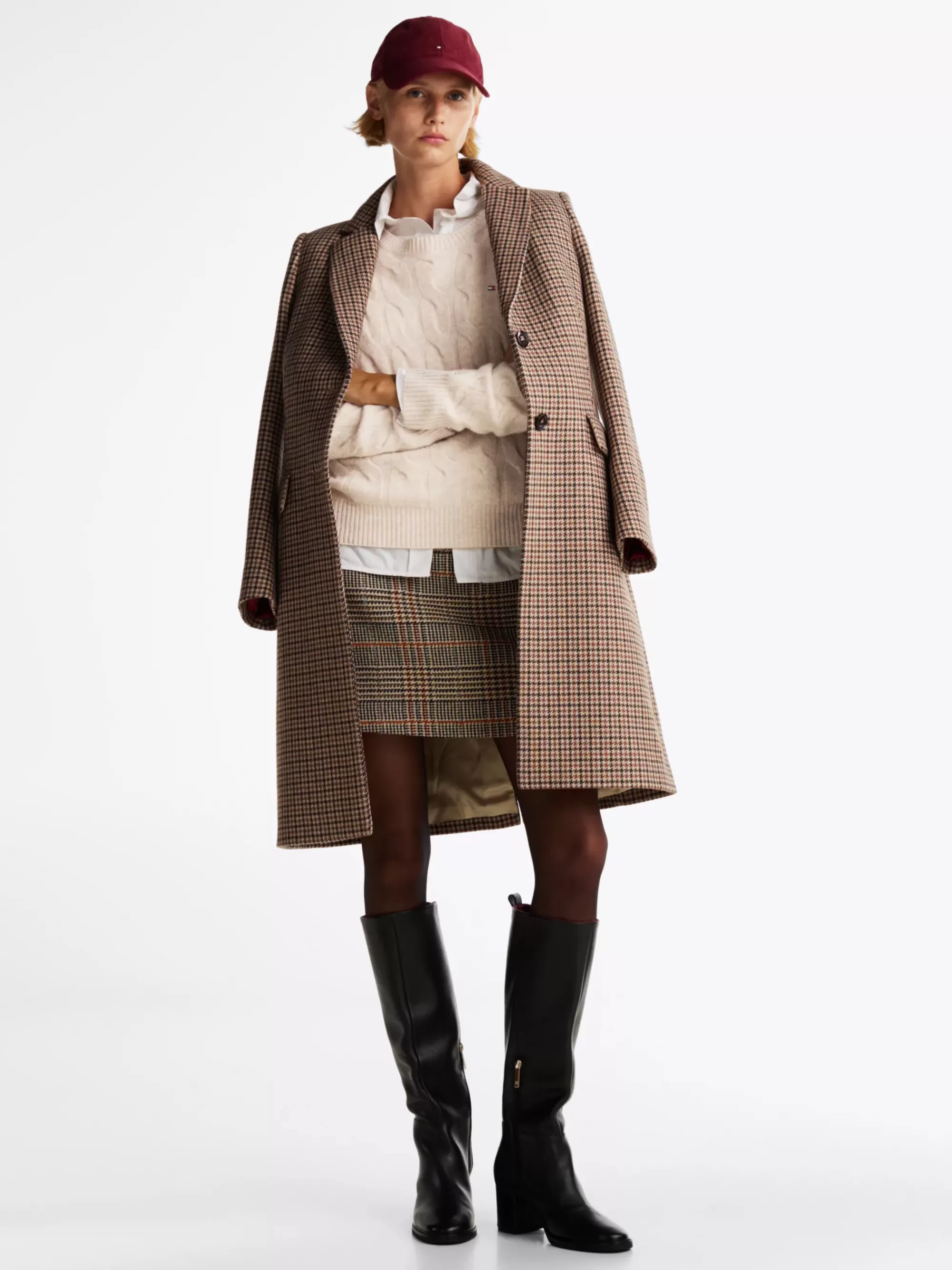 Truien Met Ronde Hals | Truien*Tommy Hilfiger Kabelgebreide Trui Van Zuivere Wol CLASSIC BEIGE HEATHER