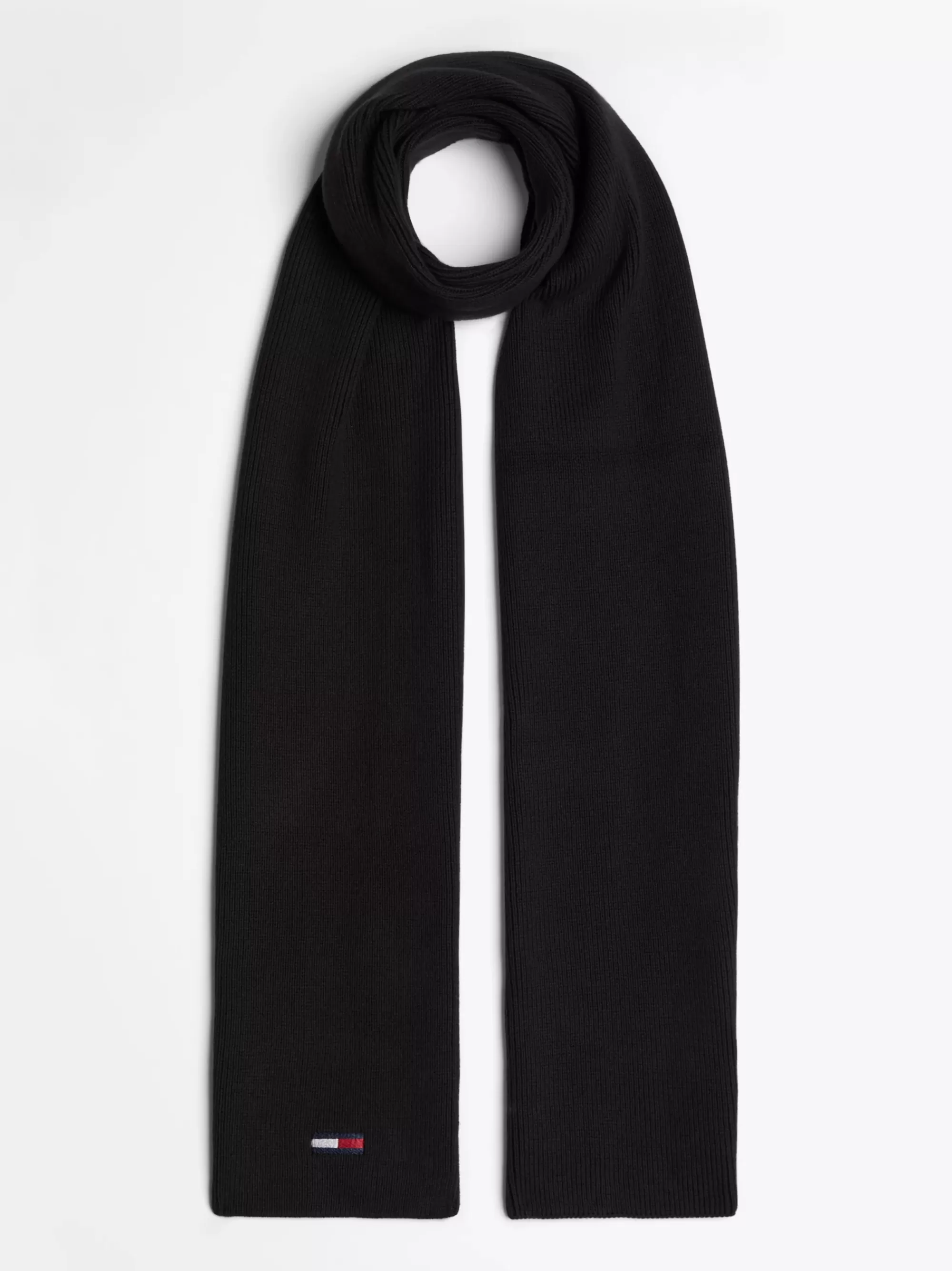 Sjaals | Sjaals*Tommy Hilfiger Katoenen Sjaal Met Verlengde Vlag BLACK