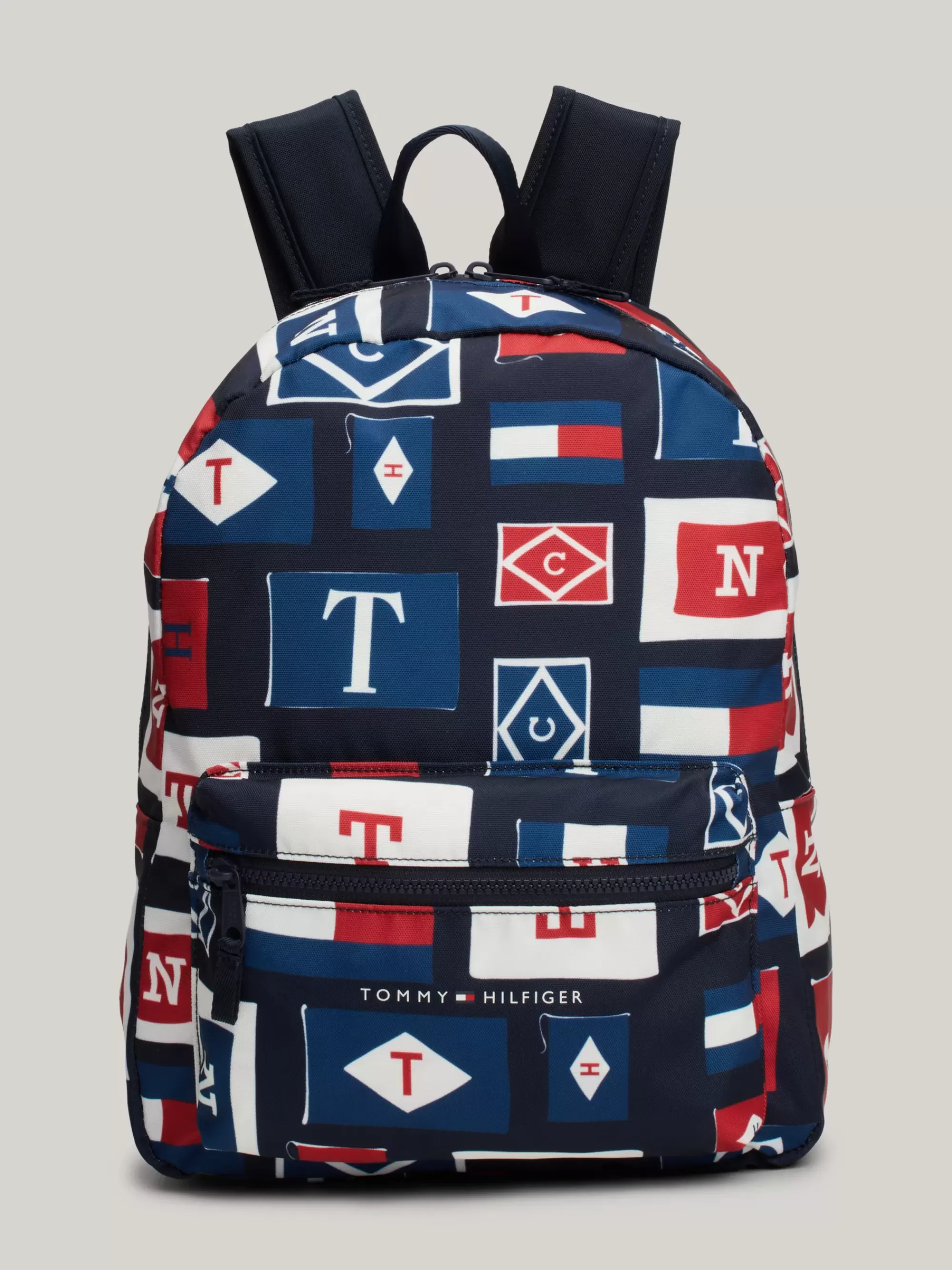 Schoenen & Accessoires*Tommy Hilfiger Kids Essential Rugzak Met Print SPACE BLUE ALLOVER FLAGS