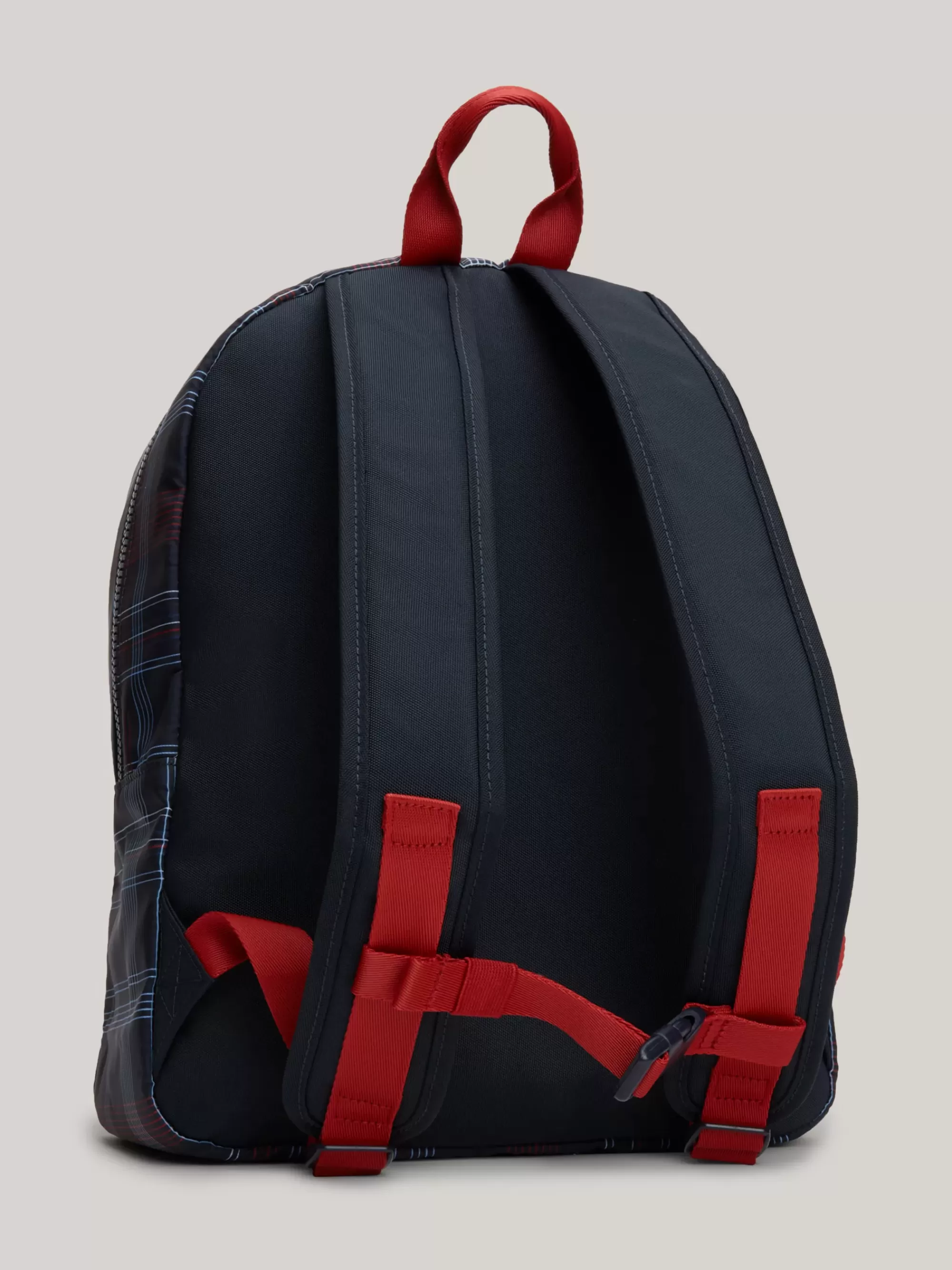 Schoenen & Accessoires*Tommy Hilfiger Kids Geruite Rugzak Met Signature-streep SPACE BLUE GLOBAL CHECK