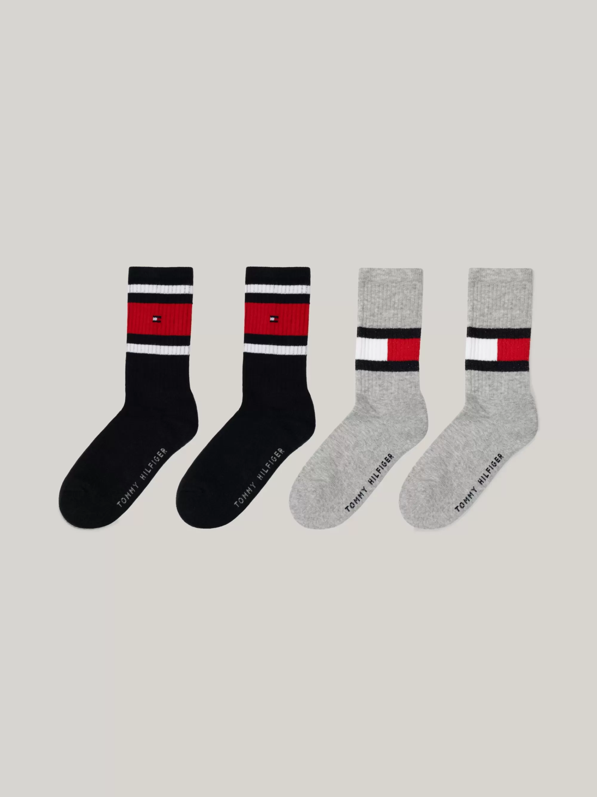 Ondergoed & Sokken | Underwear & Socks*Tommy Hilfiger Kids Set Van 4 Paar Sokken Met Vlag MIDDLE GREY BLUE