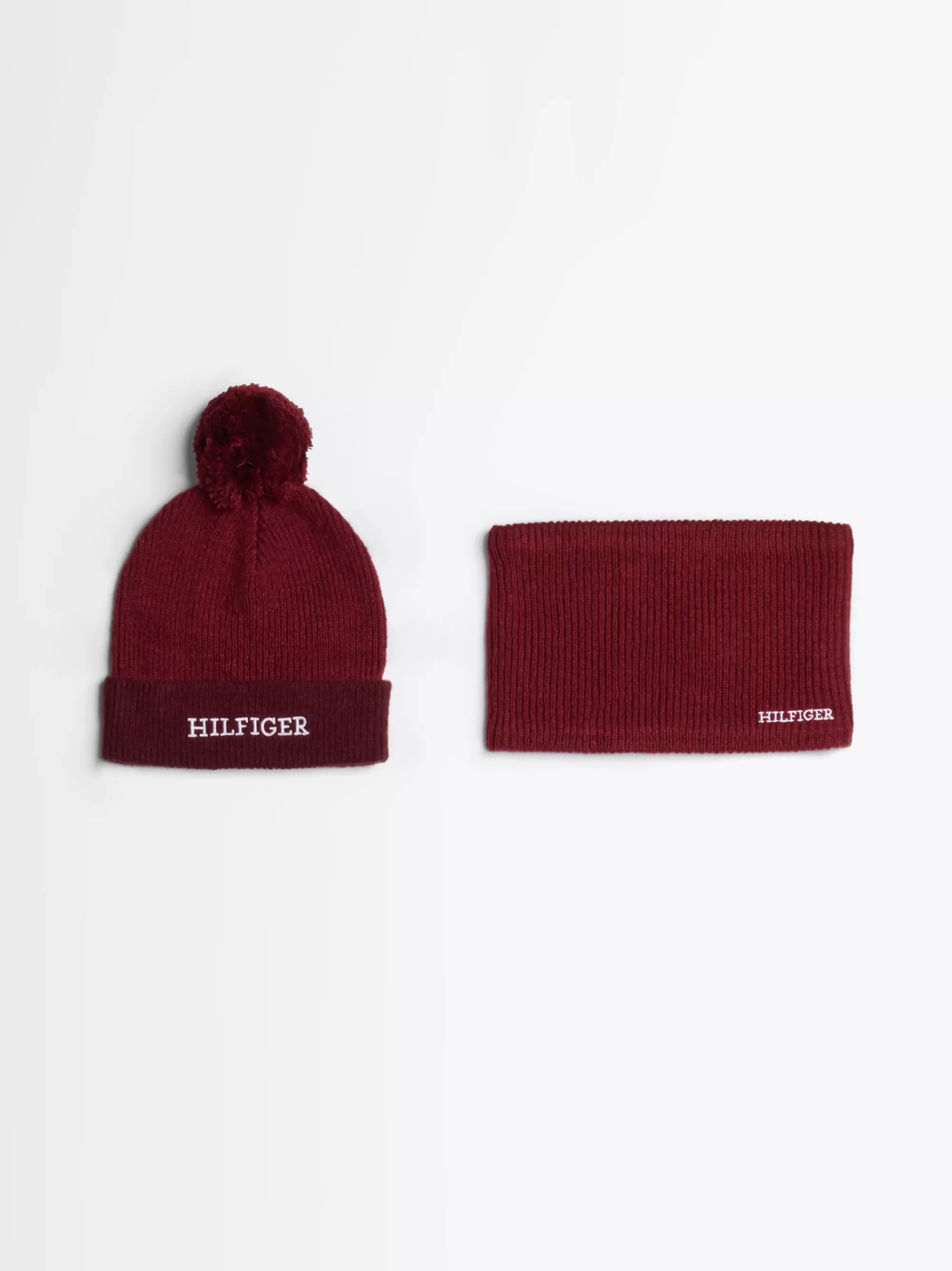 Schoenen & Accessoires*Tommy Hilfiger Kids Set Van Beanie En Colsjaal Met Logo ROUGE