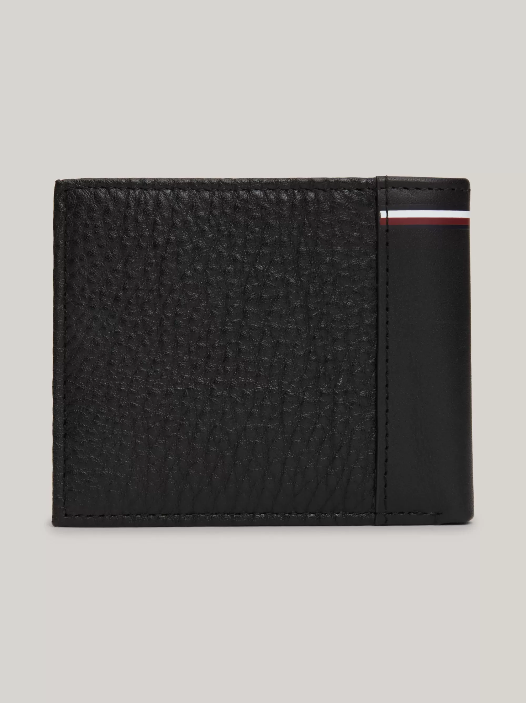 Portemonnees & Sleutelhangers*Tommy Hilfiger Kleine Bifold Creditcardportemonnee Van Leer BLACK