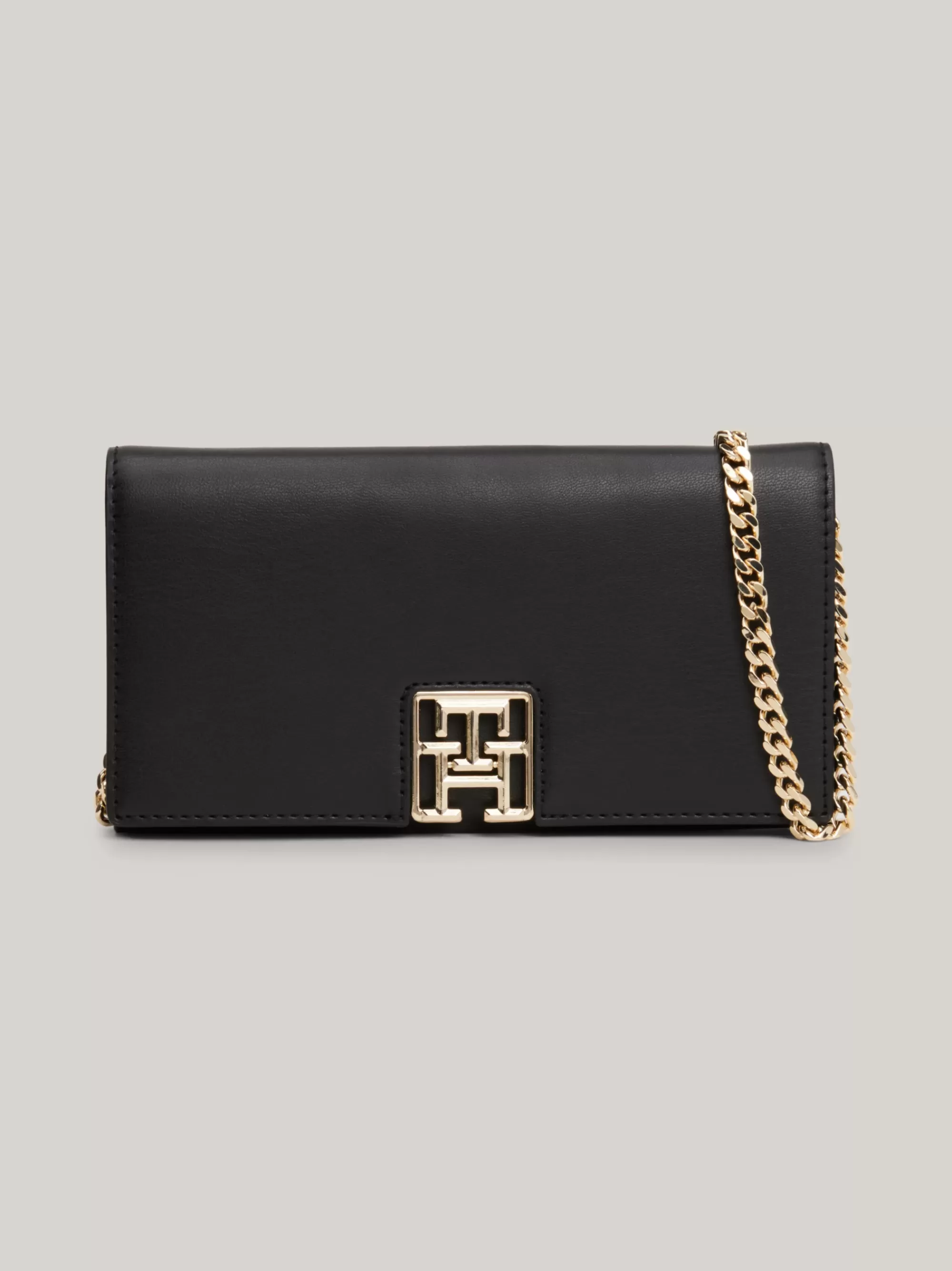Portemonnees & Sleutelhangers*Tommy Hilfiger Kleine Crossbodytas Met Schouderketting BLACK