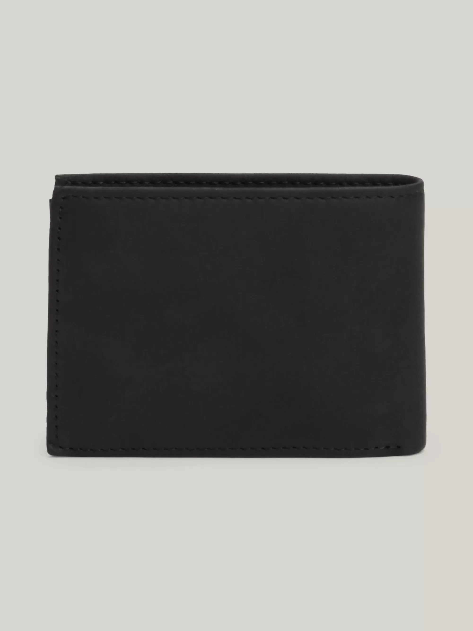 Portemonnees & Sleutelhangers*Tommy Hilfiger Kleine Leren Portemonnee BLACK
