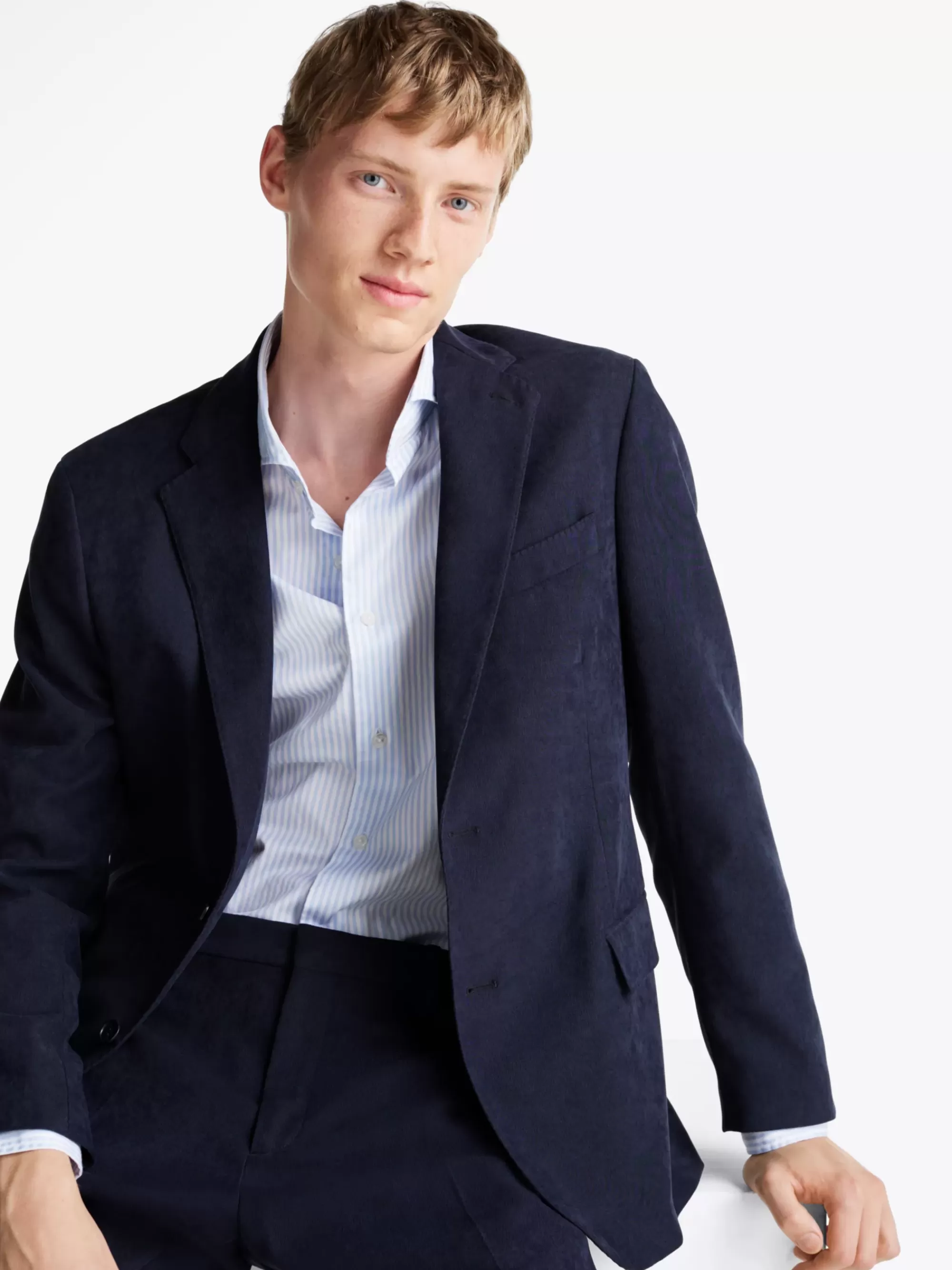 Pakken & Tailored*Tommy Hilfiger Kreukvrij Tweedelig Pak BLUE