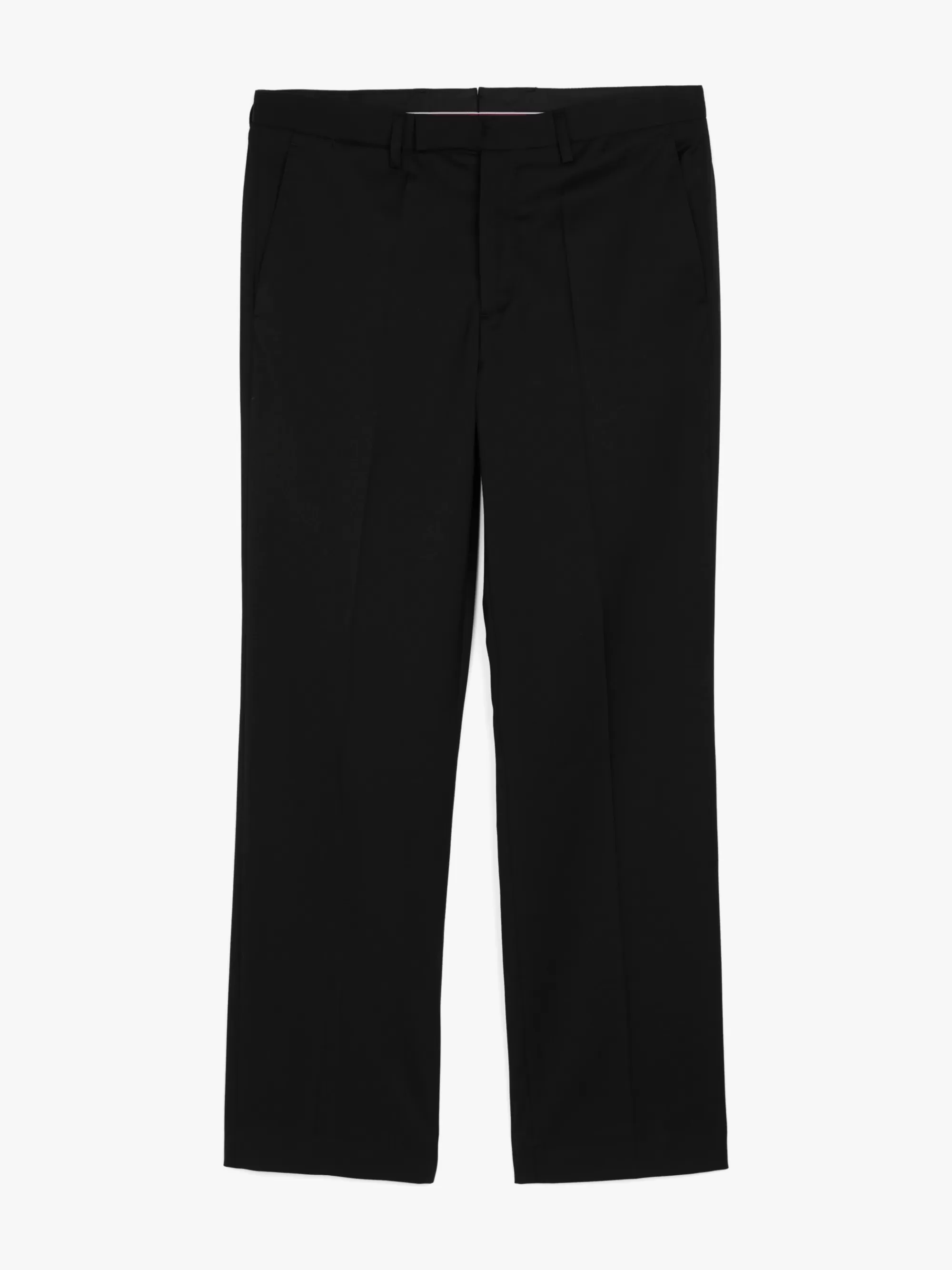 Broeken*Tommy Hilfiger Kreukvrije Broek Van Wolmix BLACK