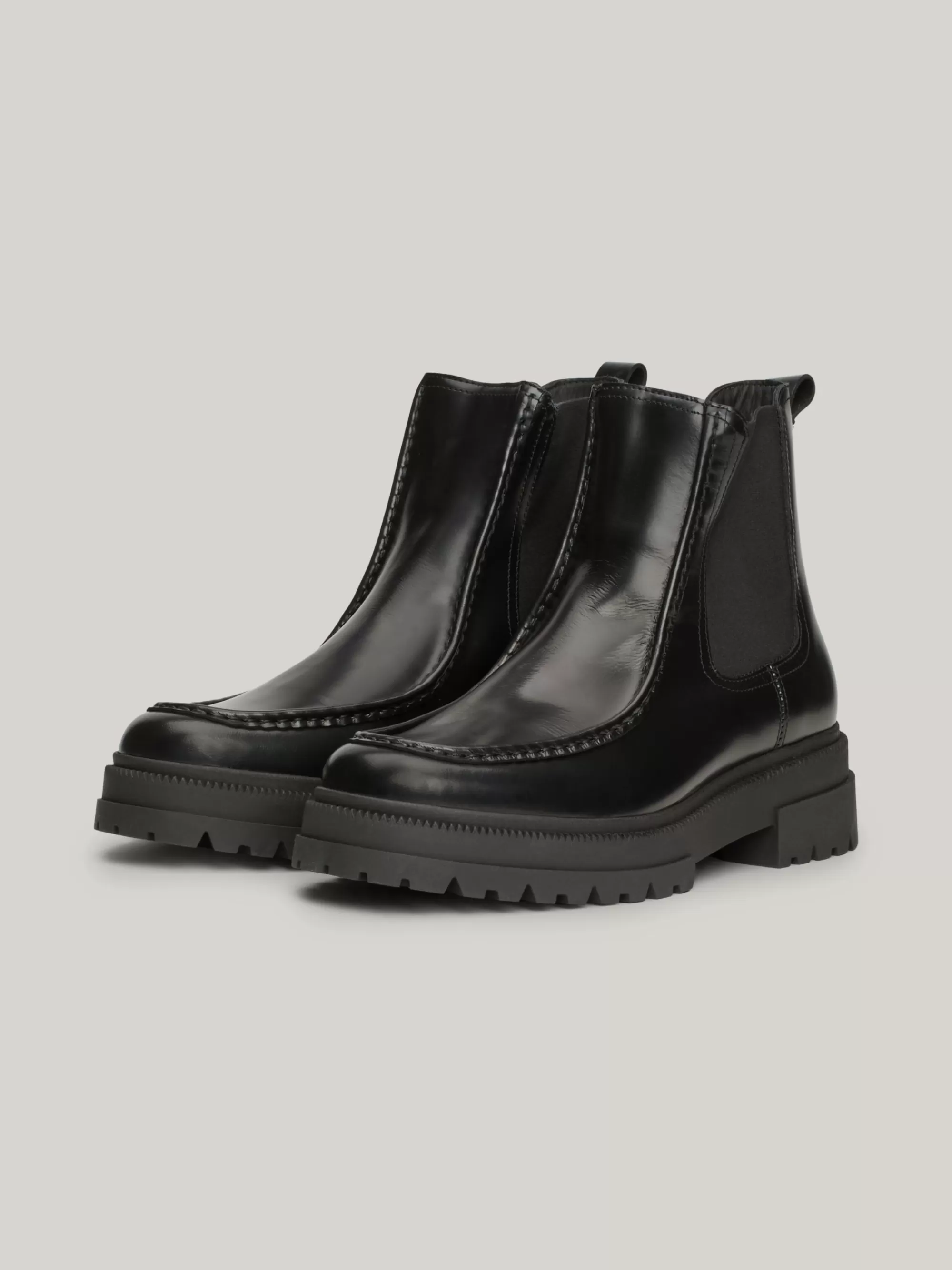 Chelsea Boots | Laarzen*Tommy Hilfiger Lakleren Chelsea Boot Met Chunky Profielzool BLACK
