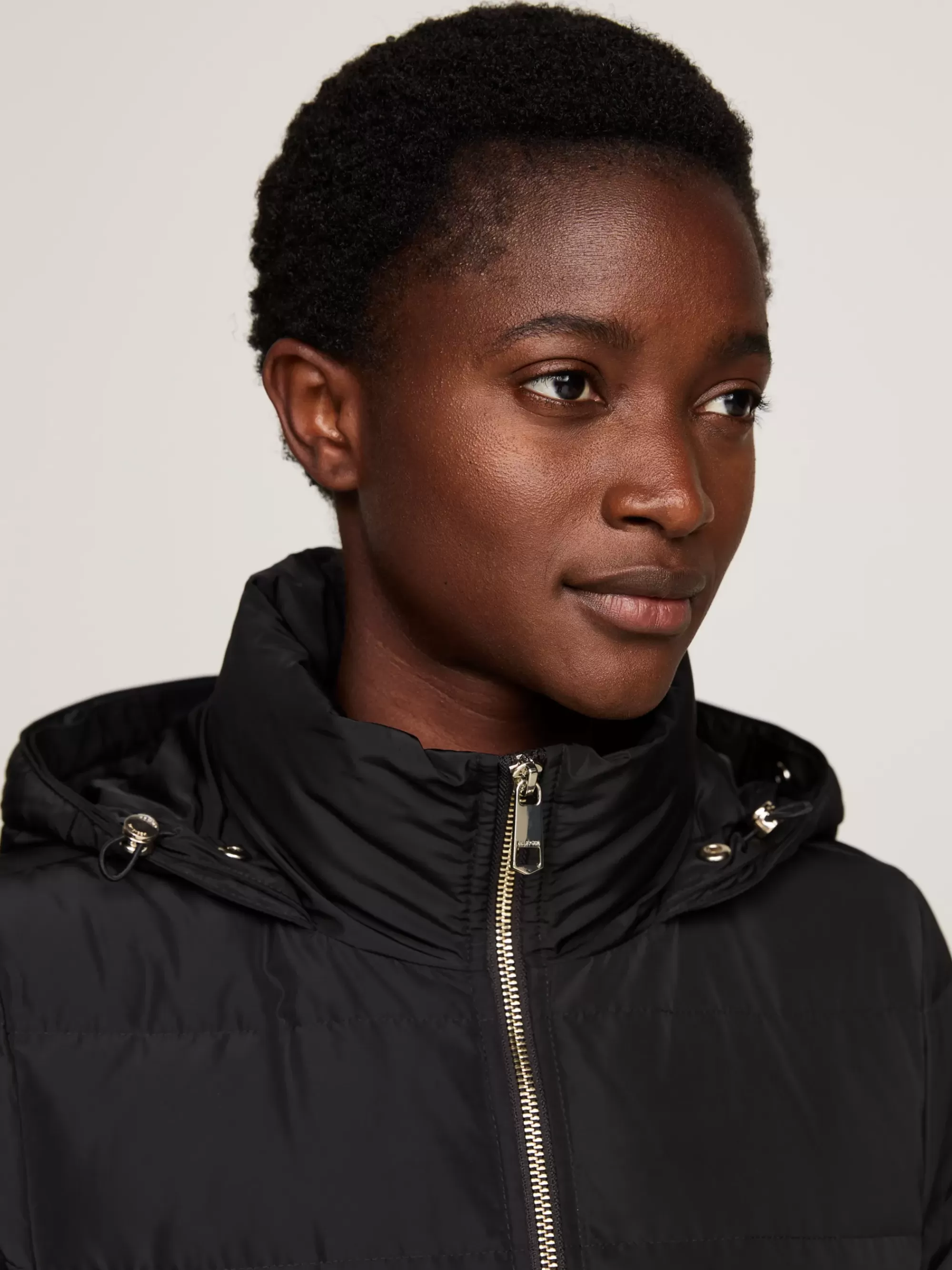 Jassen & Jacks*Tommy Hilfiger Lange Donsjas Met Capuchon BLACK