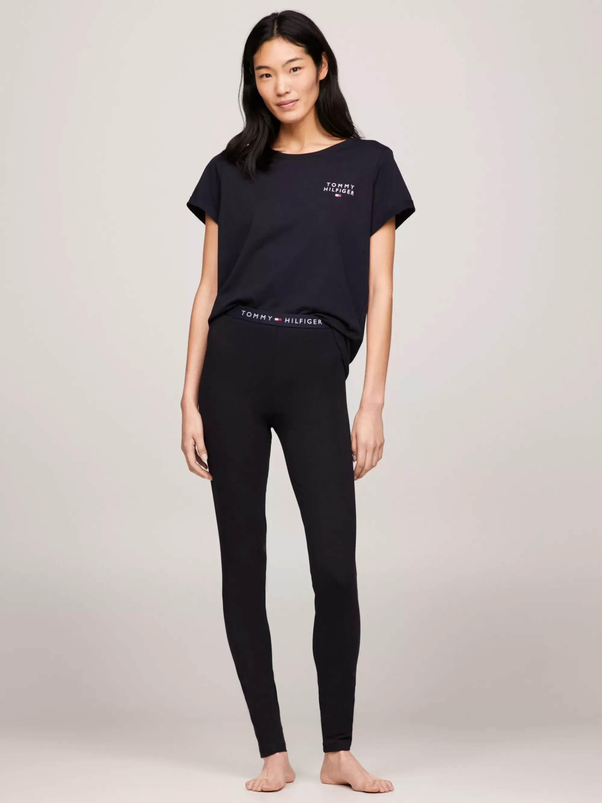 Loungewear*Tommy Hilfiger Lange Legging Met Logotailleband DESERT SKY