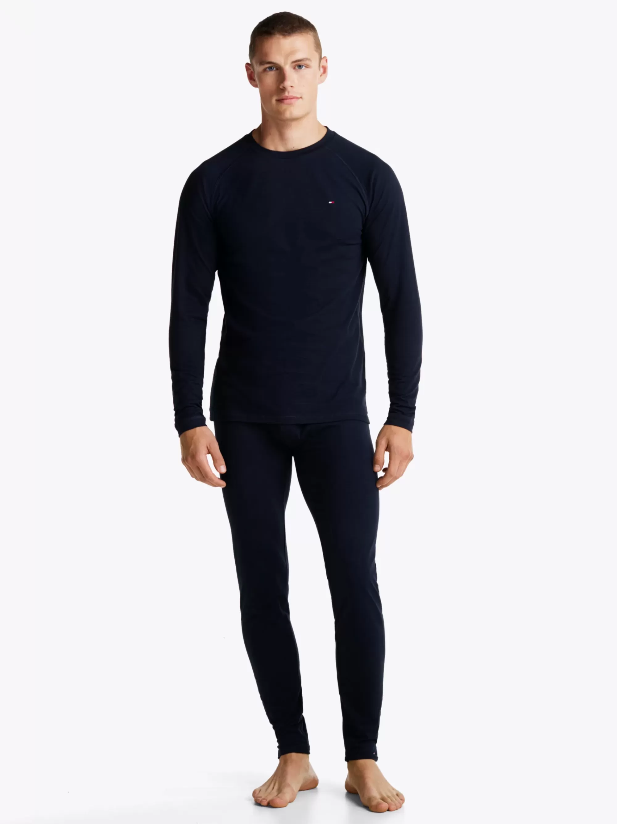 Ondergoed*Tommy Hilfiger Lange Thermolegging Met Logotaille DESERT SKY