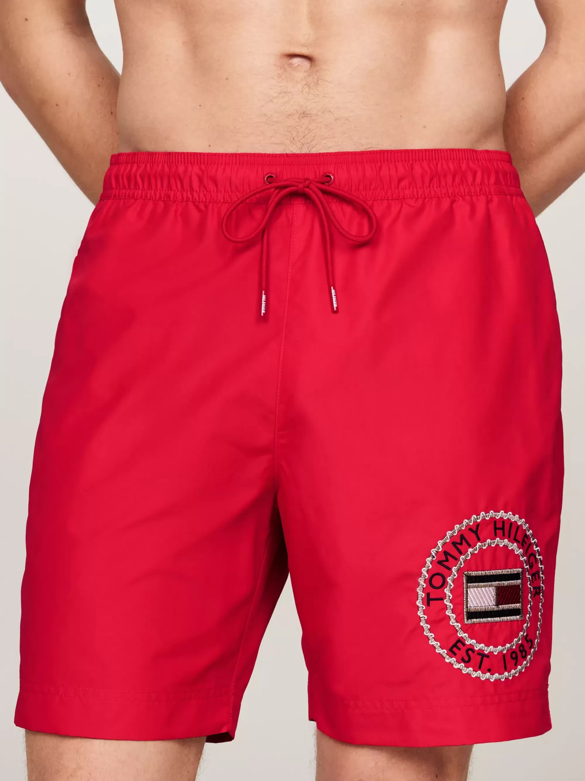Zwemkleding*Tommy Hilfiger Lange Zwemshort Met Trekkoord En Logo PRIMARY RED