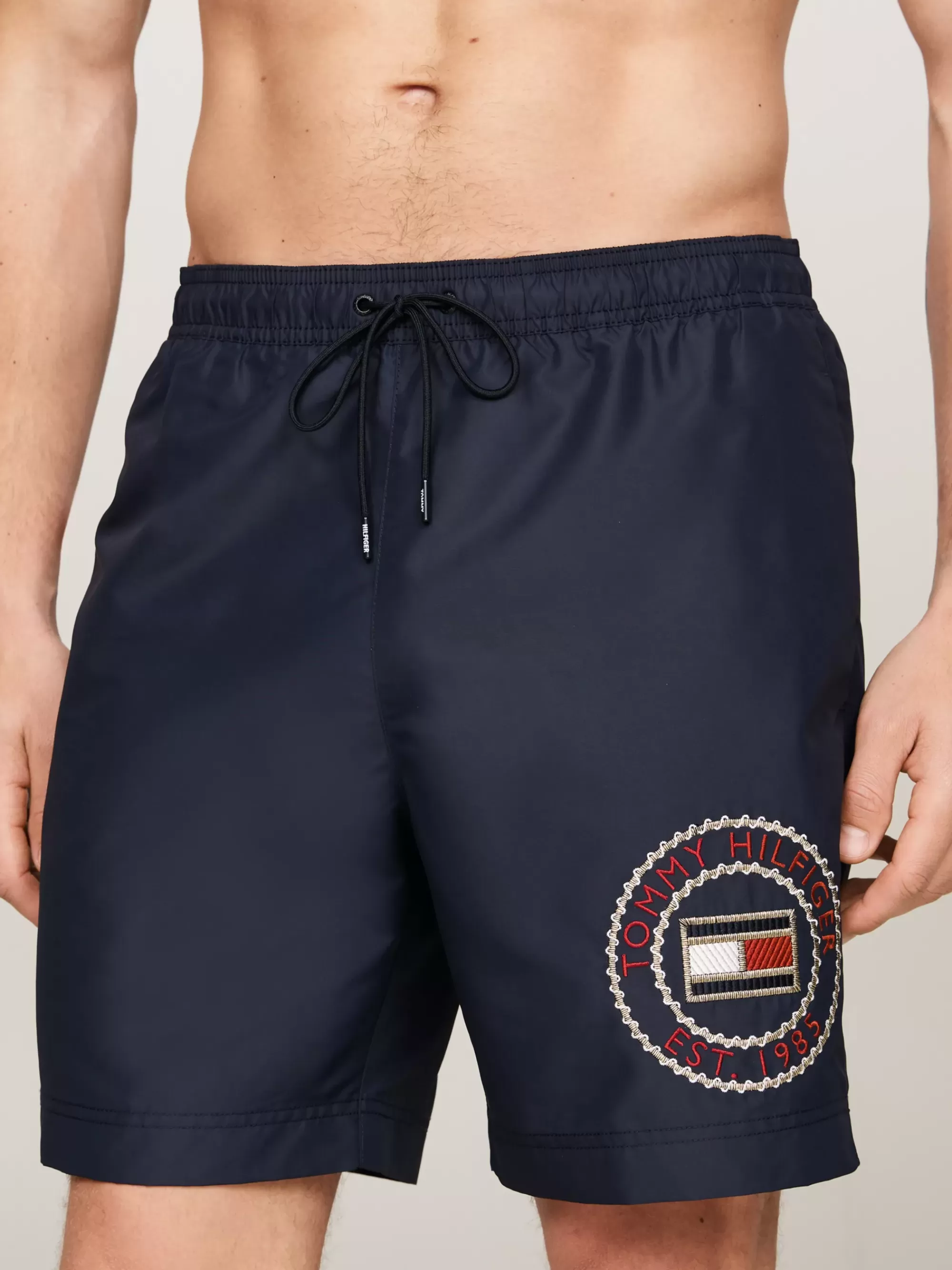 Zwemkleding*Tommy Hilfiger Lange Zwemshort Met Trekkoord En Logo DESERT SKY