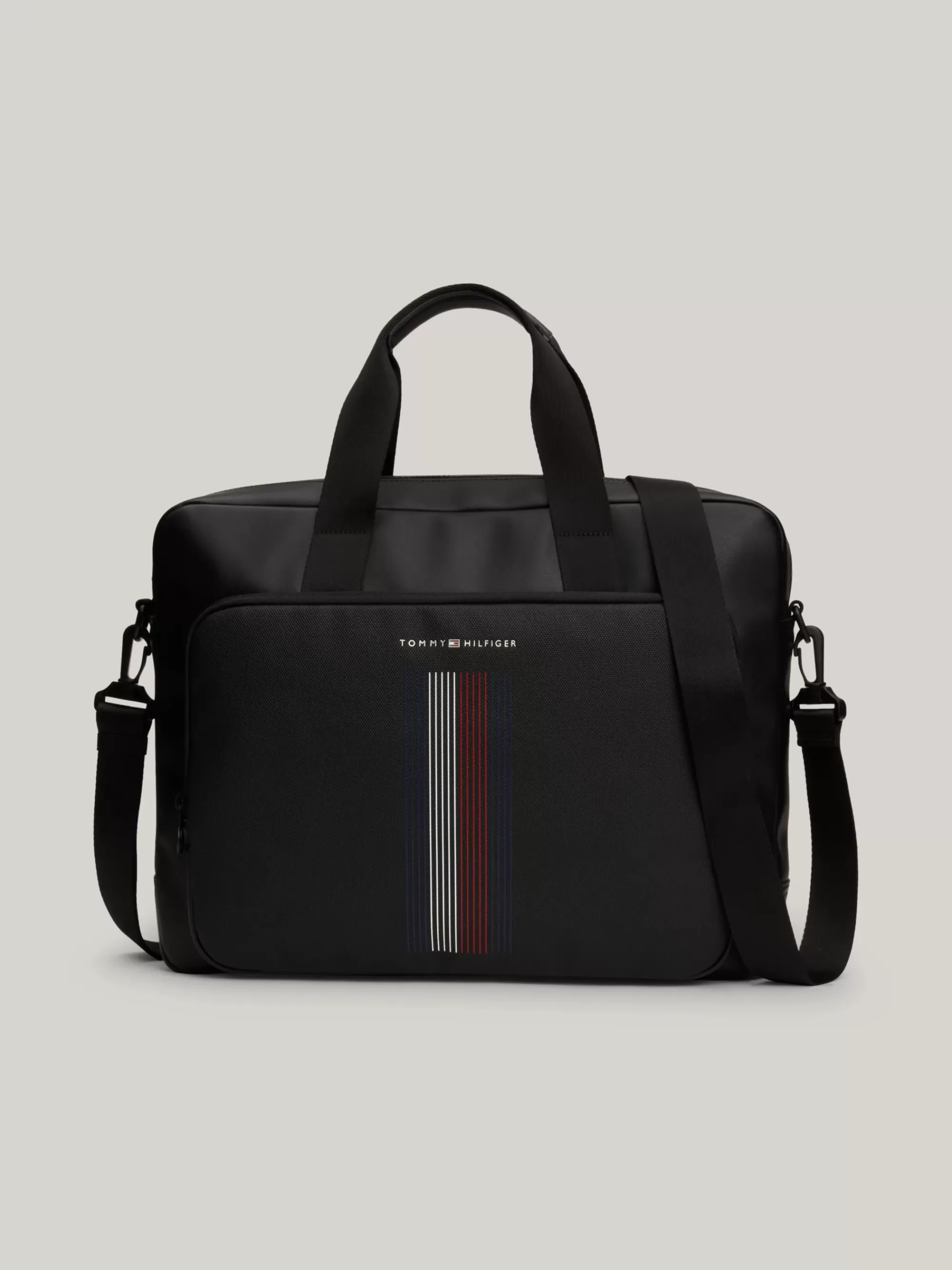 Aktetassen*Tommy Hilfiger Laptoptas Met Contrasterend Vak BLACK