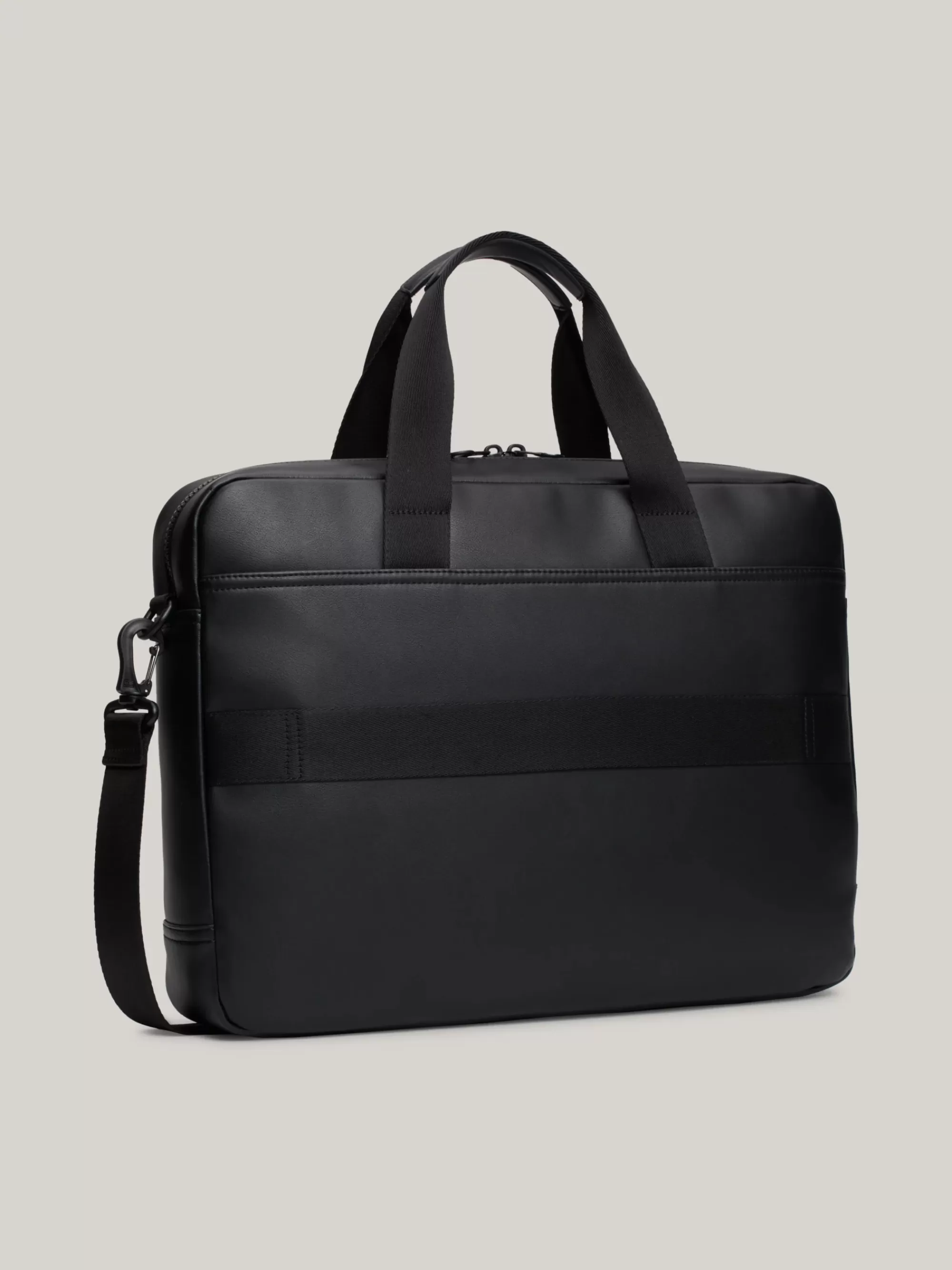 Aktetassen*Tommy Hilfiger Laptoptas Met Piqué Voorvak BLACK