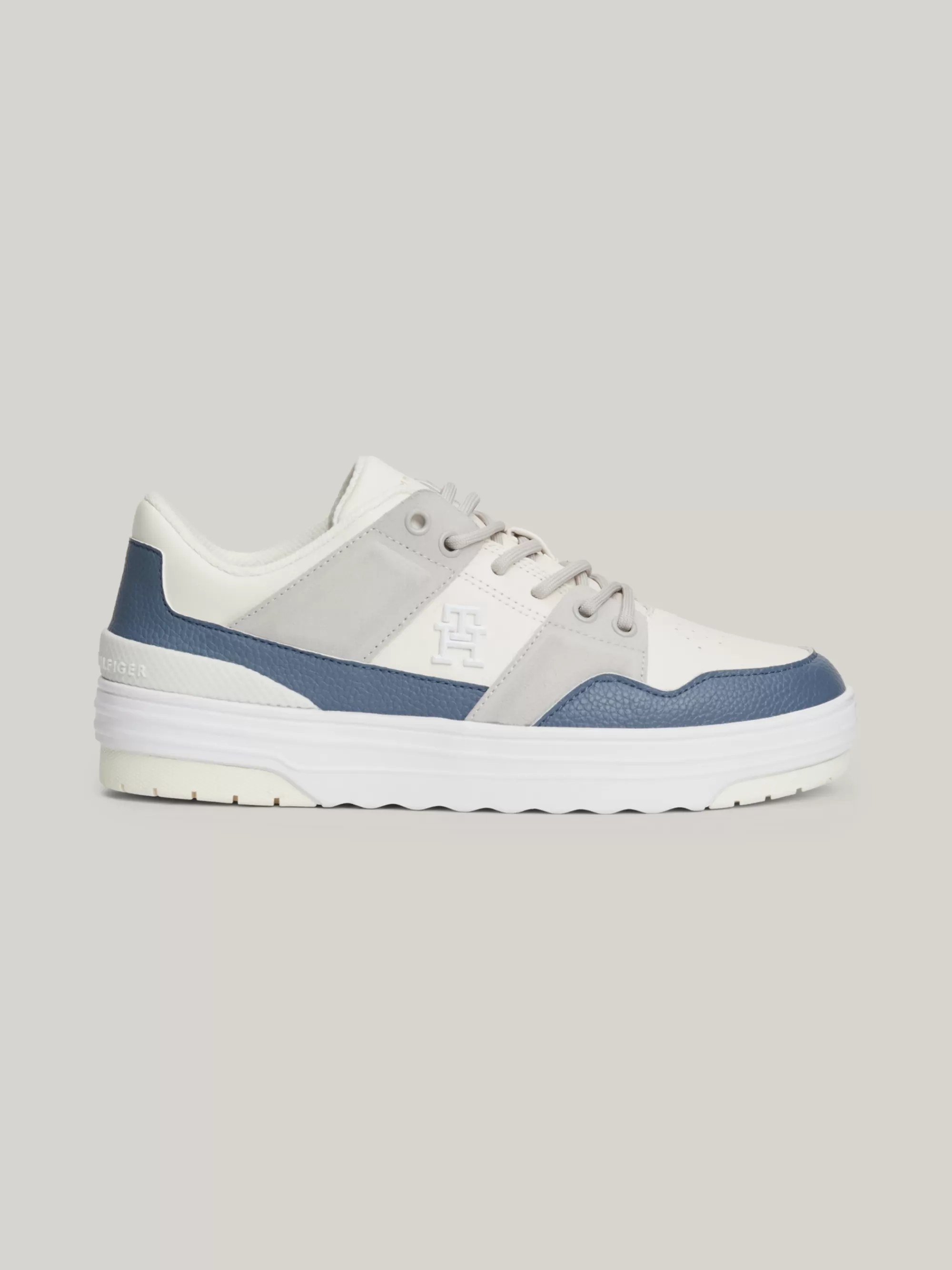Sneakers*Tommy Hilfiger Leren Basketbalsneaker ECRU/ANCIENT WHITE