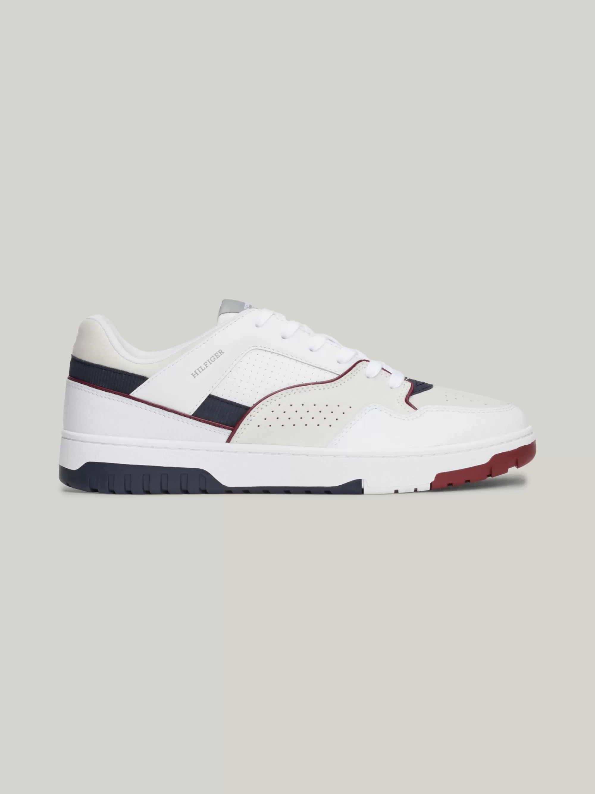 White Trainers | Sneakers*Tommy Hilfiger Leren Basketbalsneaker Met Colour-blocking WHITE
