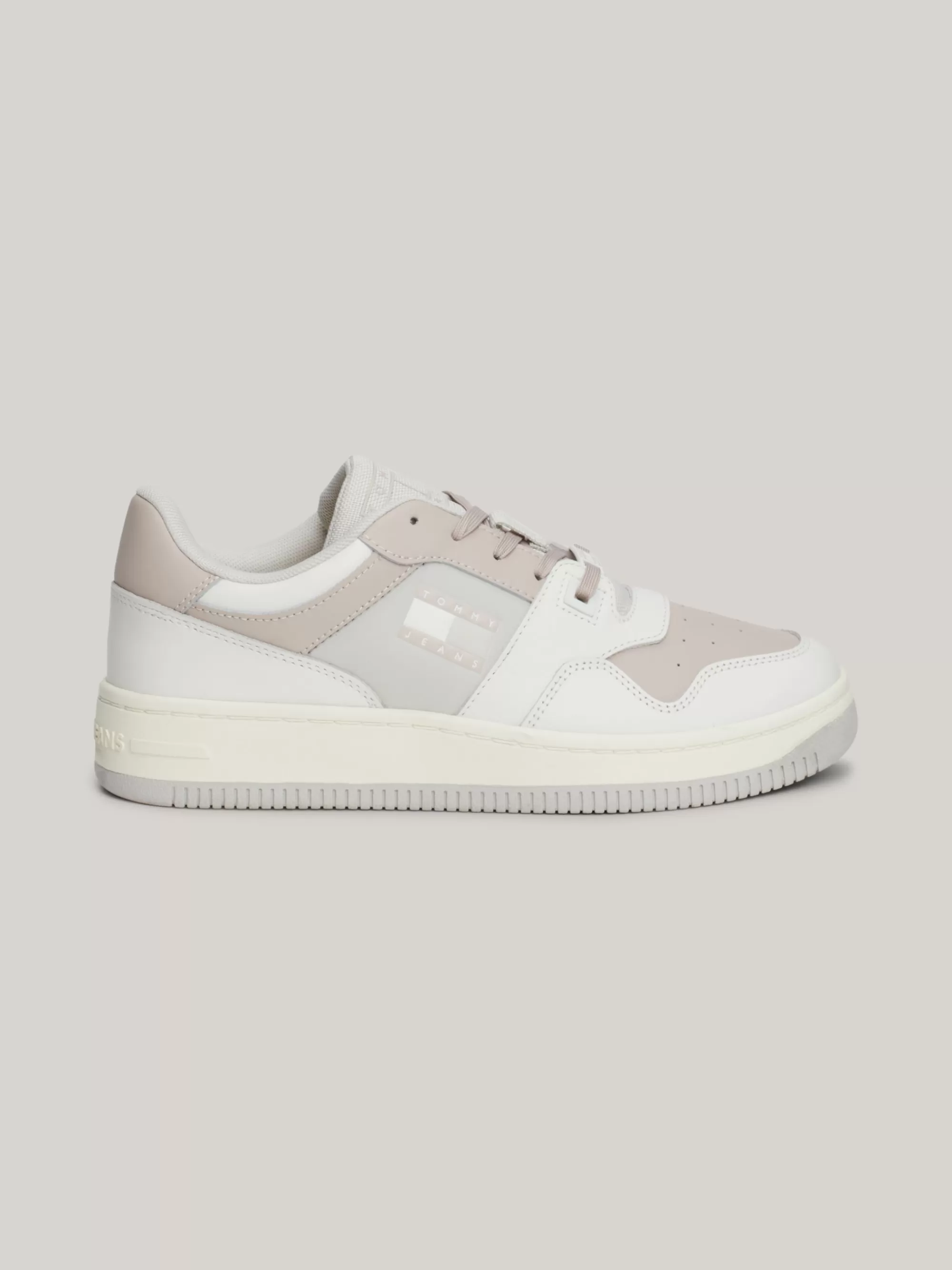 Sneakers*Tommy Hilfiger Leren Basketbalsneaker Met Fijne Profielzool DRIFTY DUNES