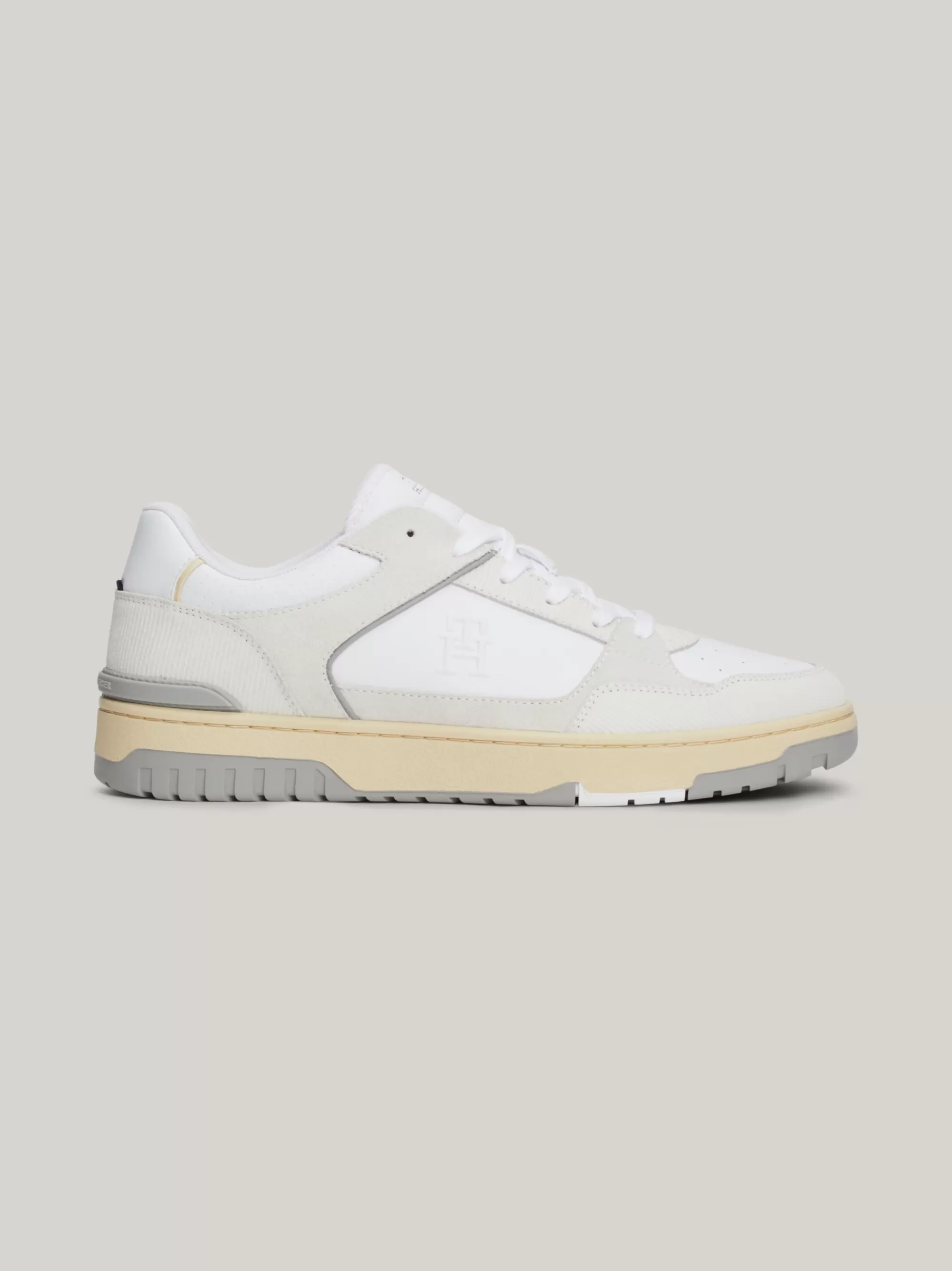 White Trainers | Sneakers*Tommy Hilfiger Leren Basketbalsneaker Met TH-monogram WHITE