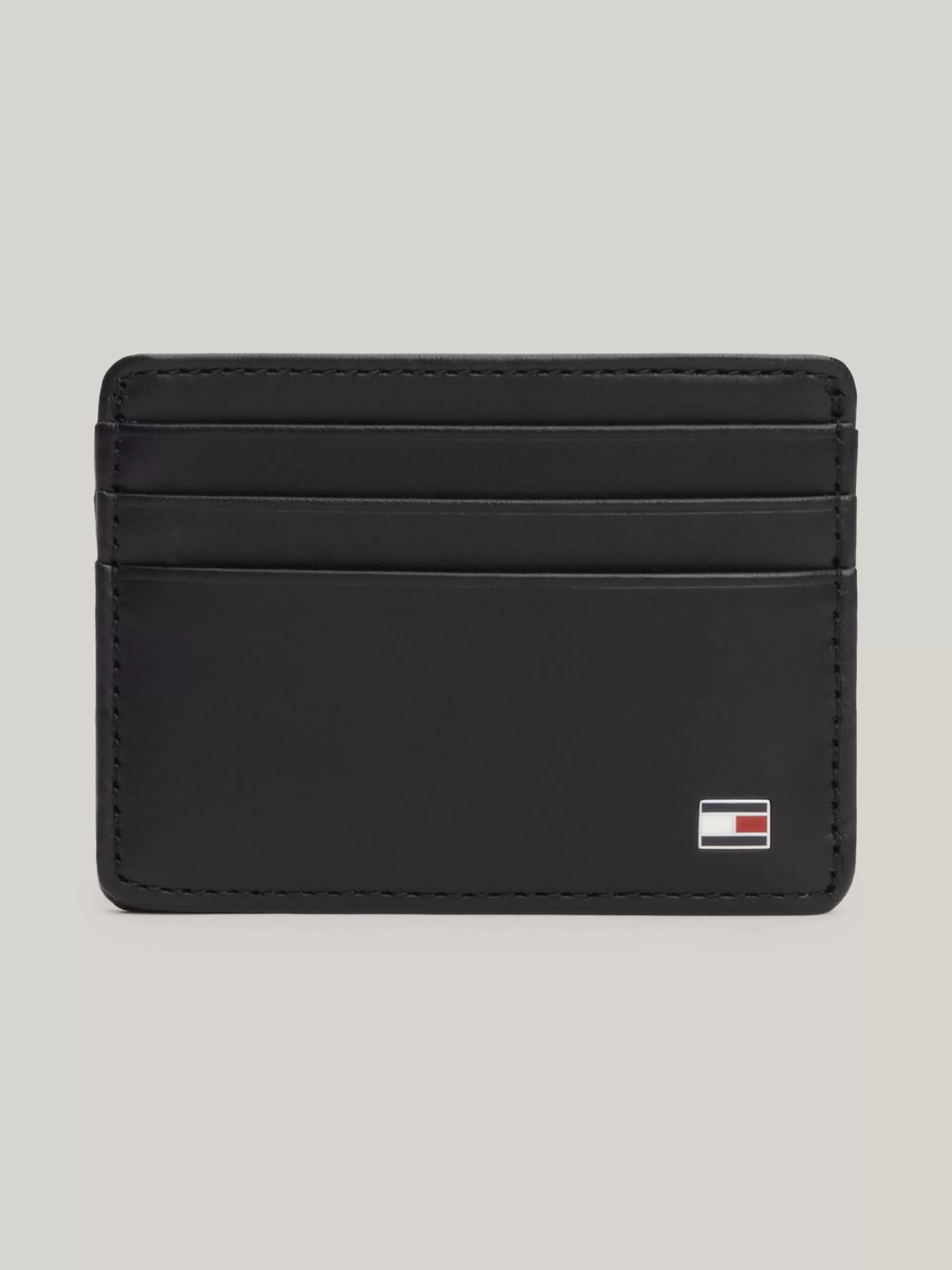 Portemonnees & Sleutelhangers*Tommy Hilfiger Leren Cardholder BLACK