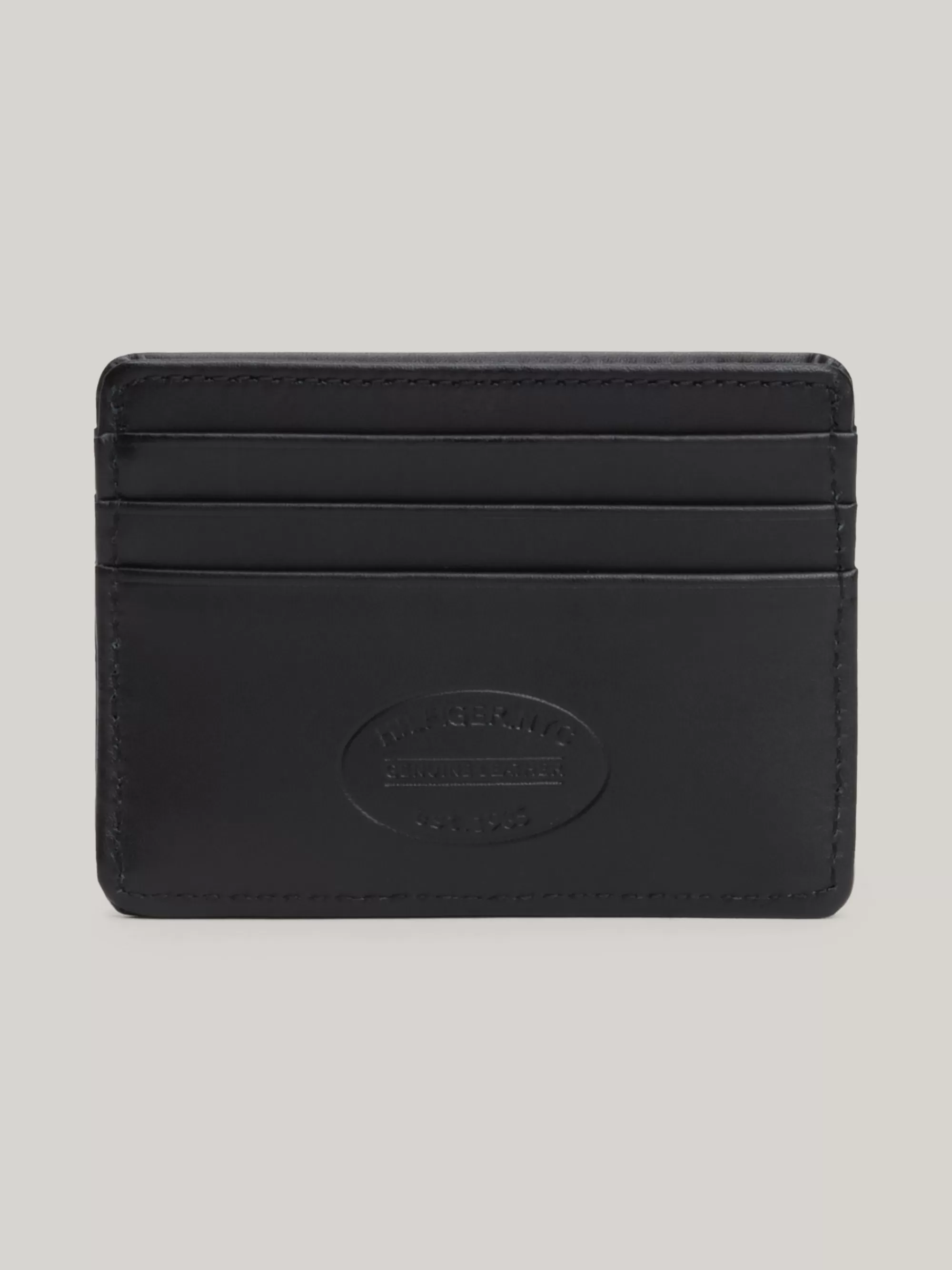 Portemonnees & Sleutelhangers*Tommy Hilfiger Leren Cardholder BLACK