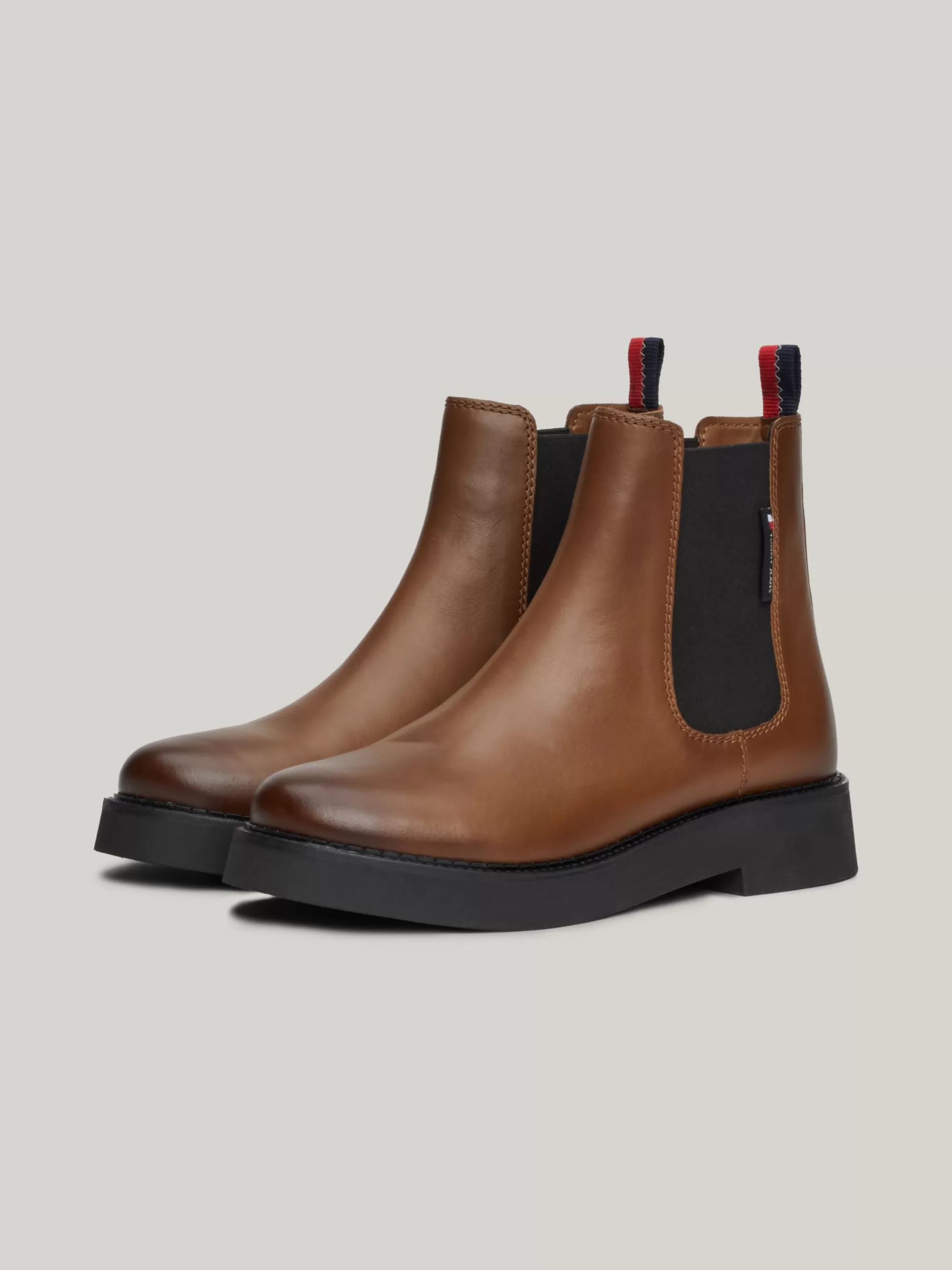 Chelsea Boots | Laarzen & Enkellaarzen*Tommy Hilfiger Leren Chelsea Boot LIGHT SEPIA BROWN