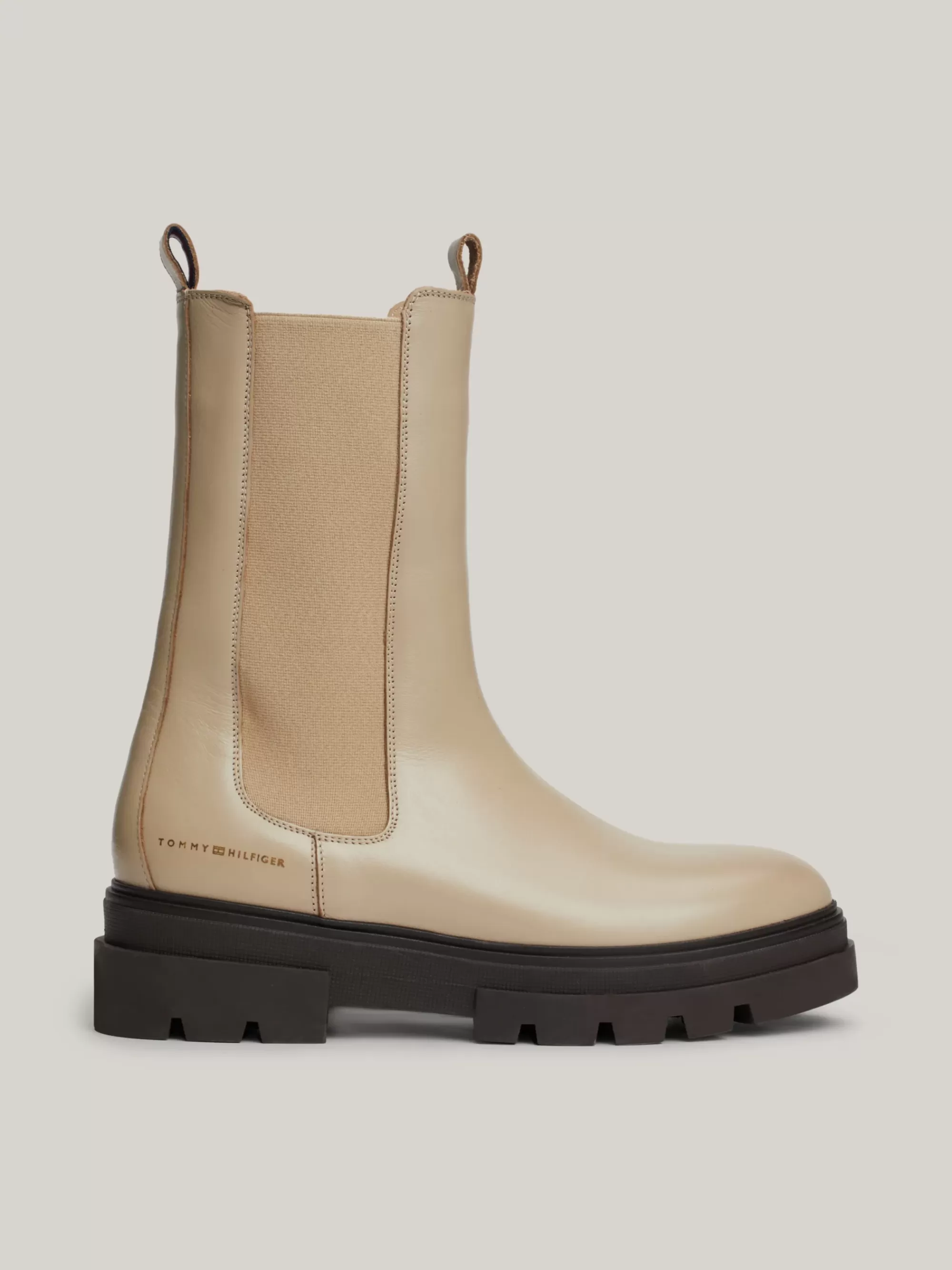 Chelsea Boots | Laarzen & Enkellaarzen*Tommy Hilfiger Leren Chelsea Boot Met Chunky Profiel BEIGE