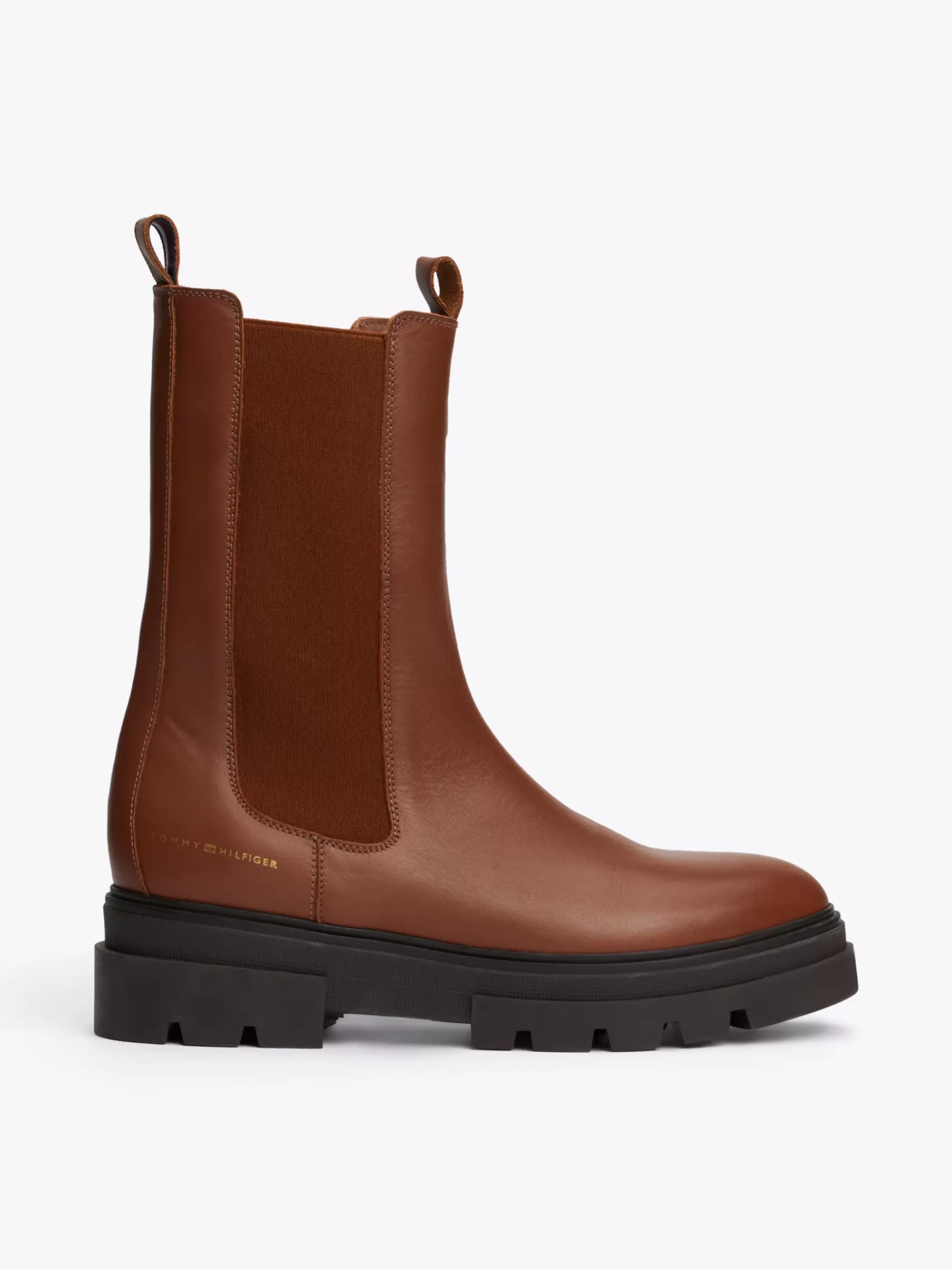 Chelsea Boots | Laarzen & Enkellaarzen*Tommy Hilfiger Leren Chelsea Boot Met Chunky Profiel COGNAC BROWN