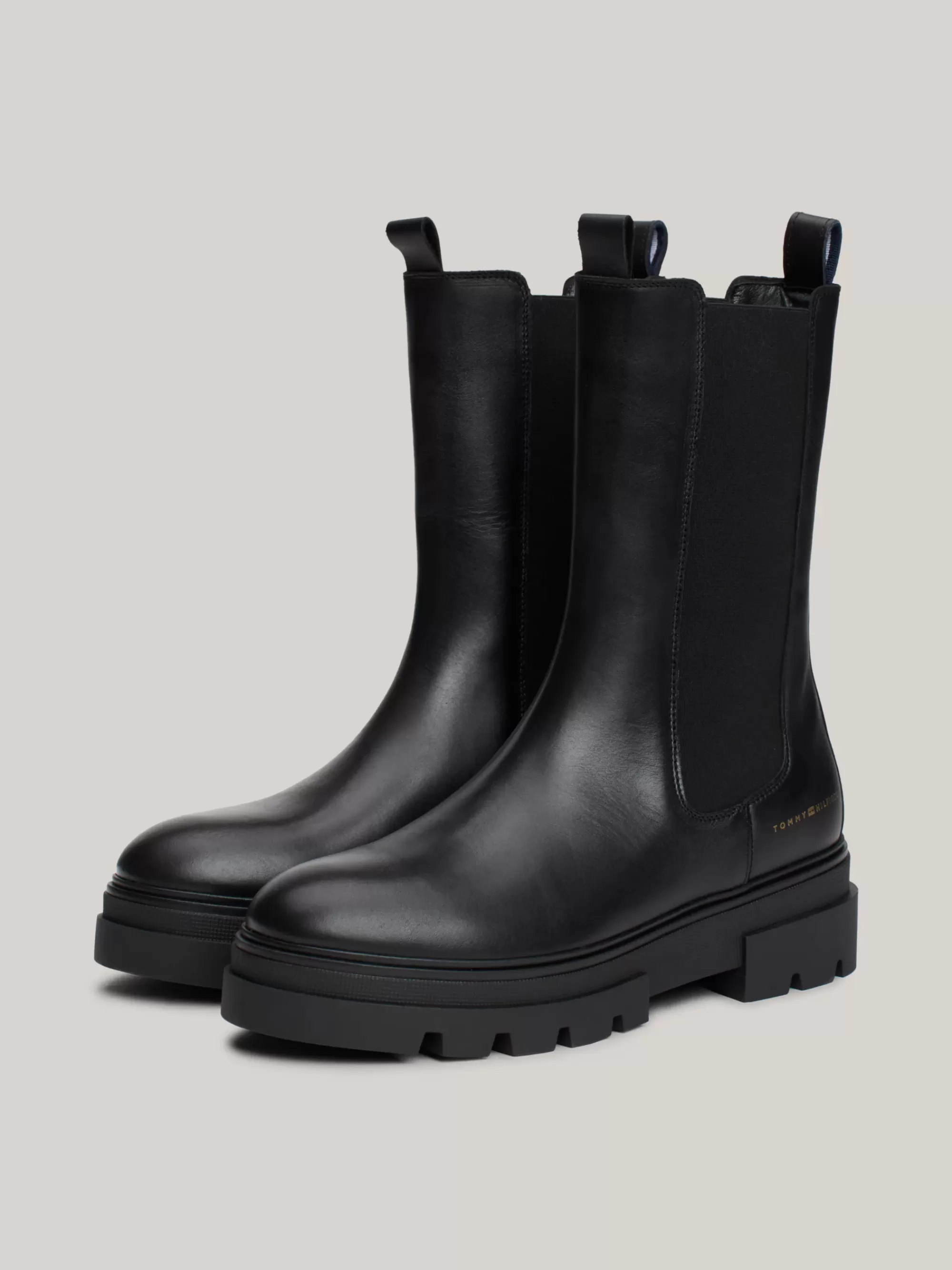 Chelsea Boots | Laarzen & Enkellaarzen*Tommy Hilfiger Leren Chelsea Boot Met Chunky Profiel BLACK