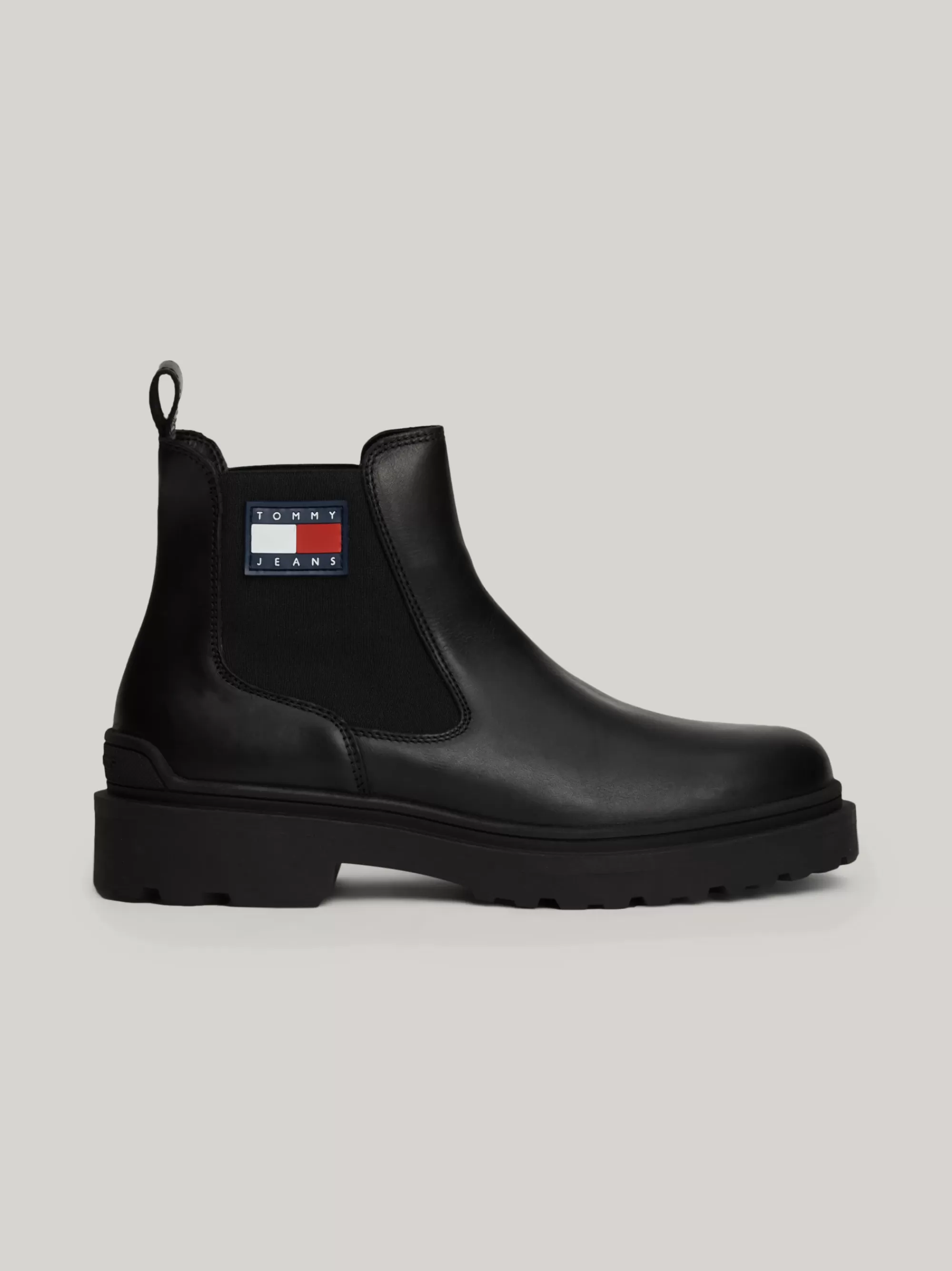 Chelsea Boots | Laarzen*Tommy Hilfiger Leren Chelsea Boot Met Profielzool En Logo BLACK