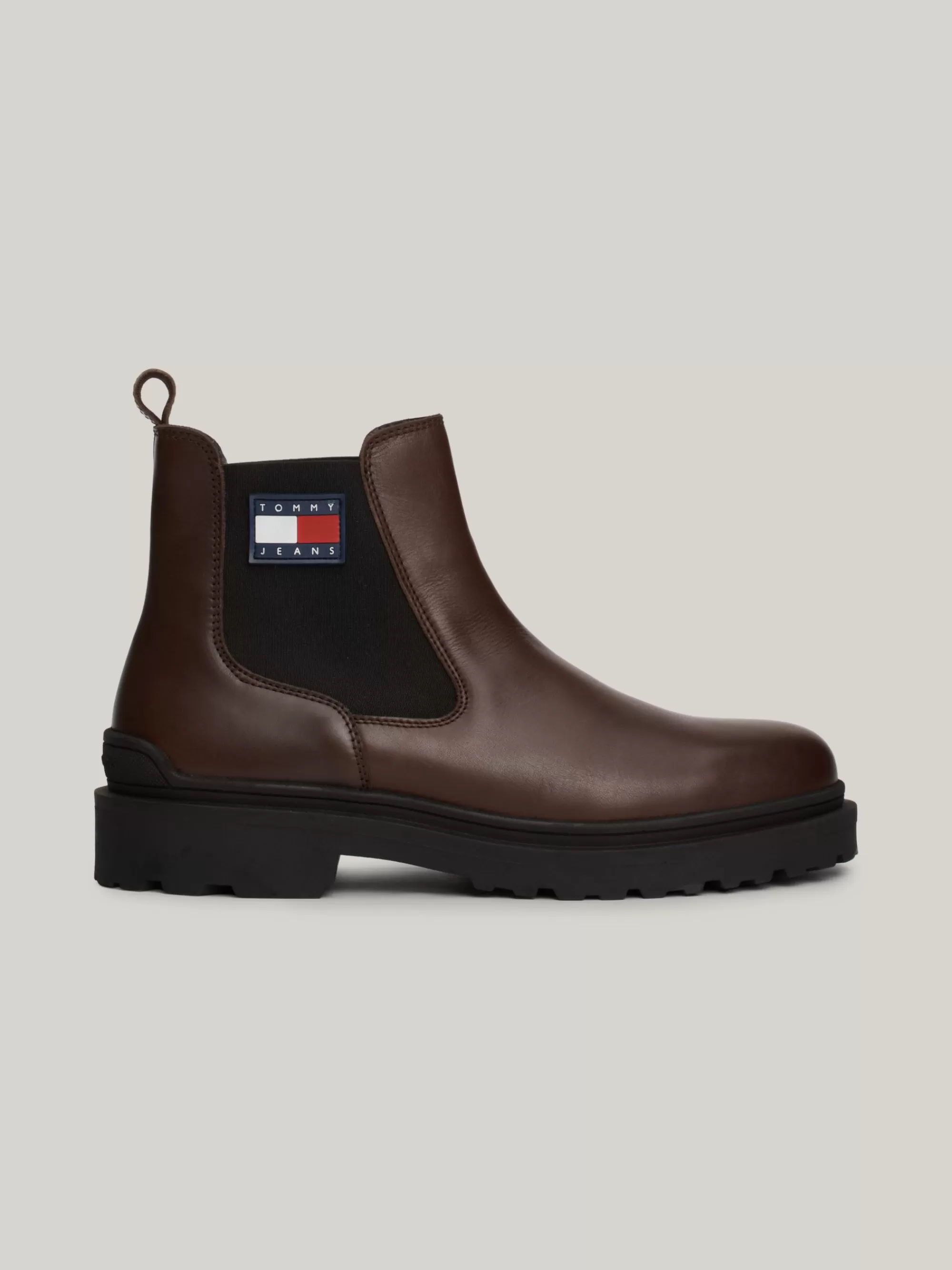 Chelsea Boots | Laarzen*Tommy Hilfiger Leren Chelsea Boot Met Profielzool En Logo VELVET BROWN
