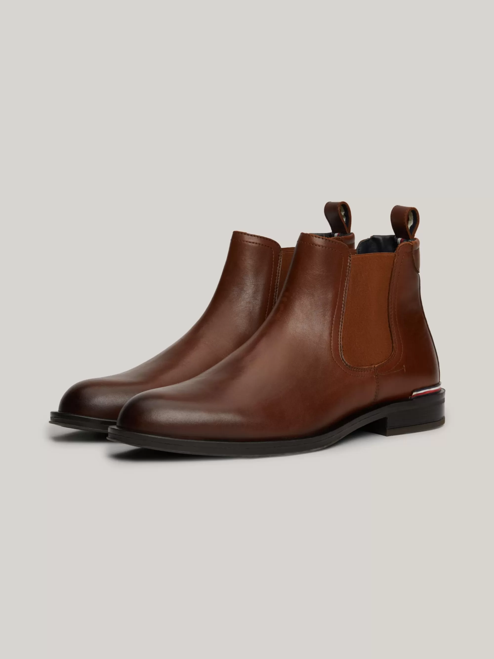 Chelsea Boots | Laarzen*Tommy Hilfiger Leren Chelsea Boot Met Signature-tape WINTER COGNAC