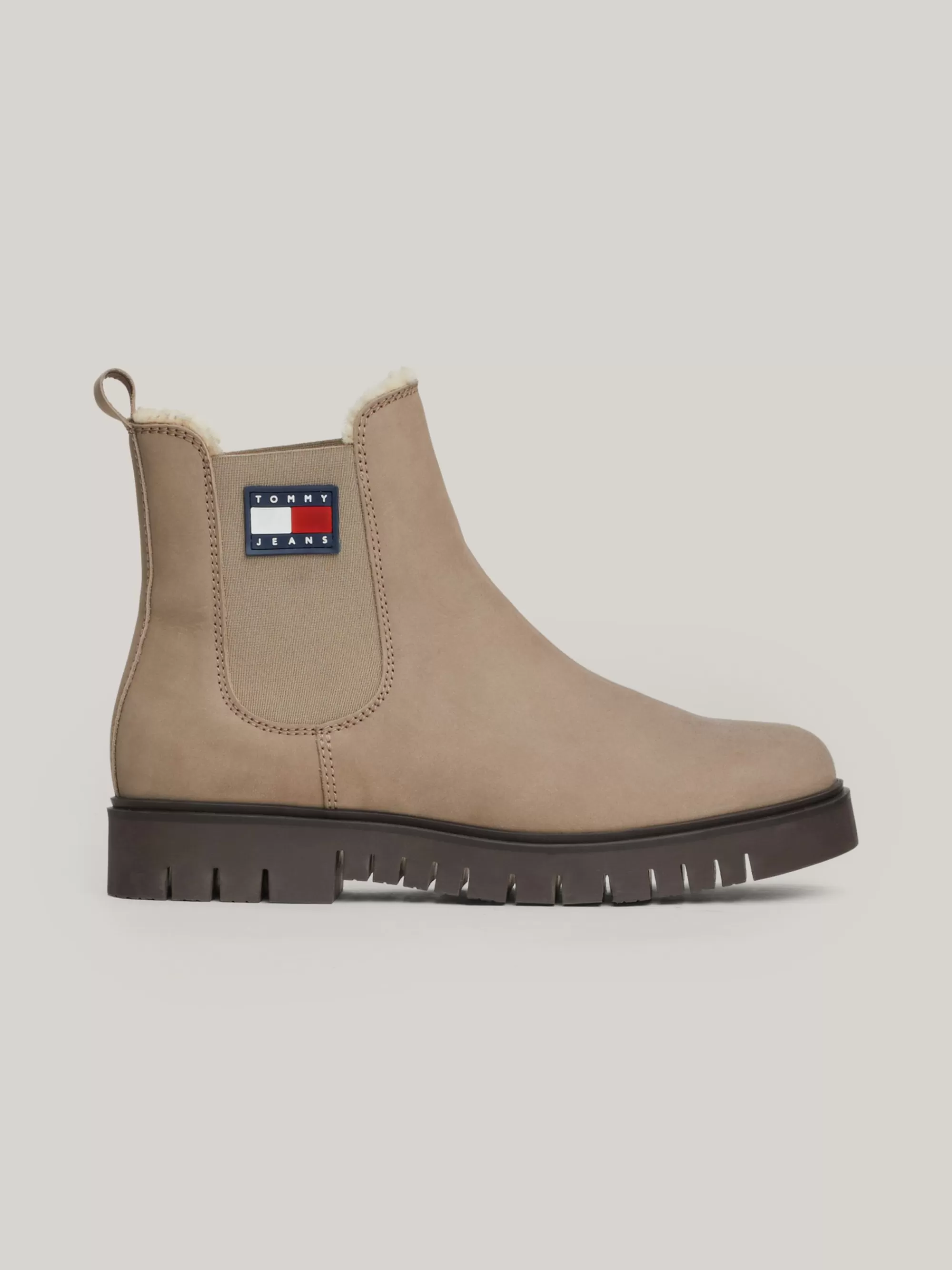 Chelsea Boots | Laarzen & Enkellaarzen*Tommy Hilfiger Leren Chelsea Boot Met Warme Voering DUSKY TAUPE