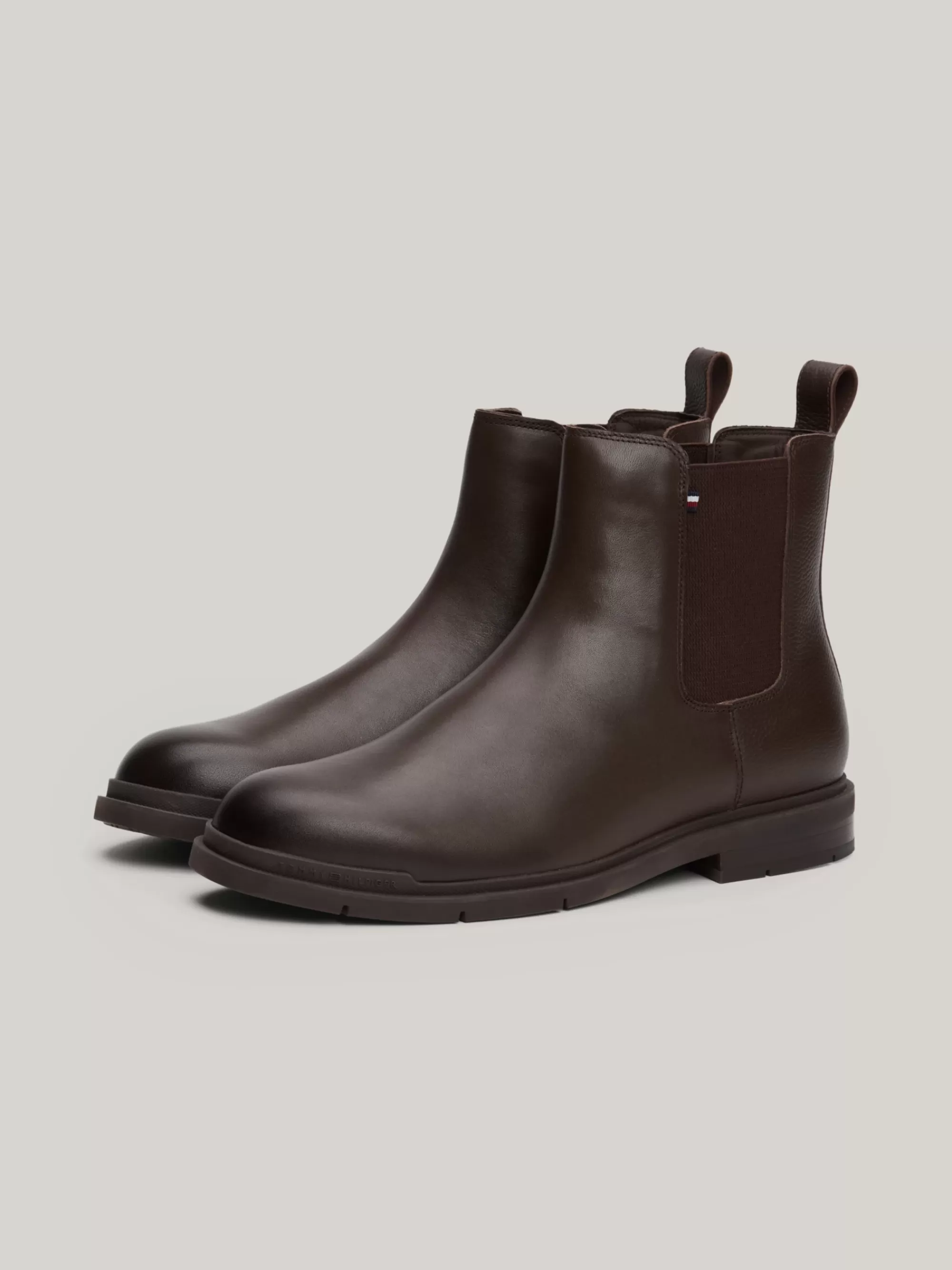 Chelsea Boots | Laarzen*Tommy Hilfiger Leren Chelsea Boot Met Warme Voering COCOA