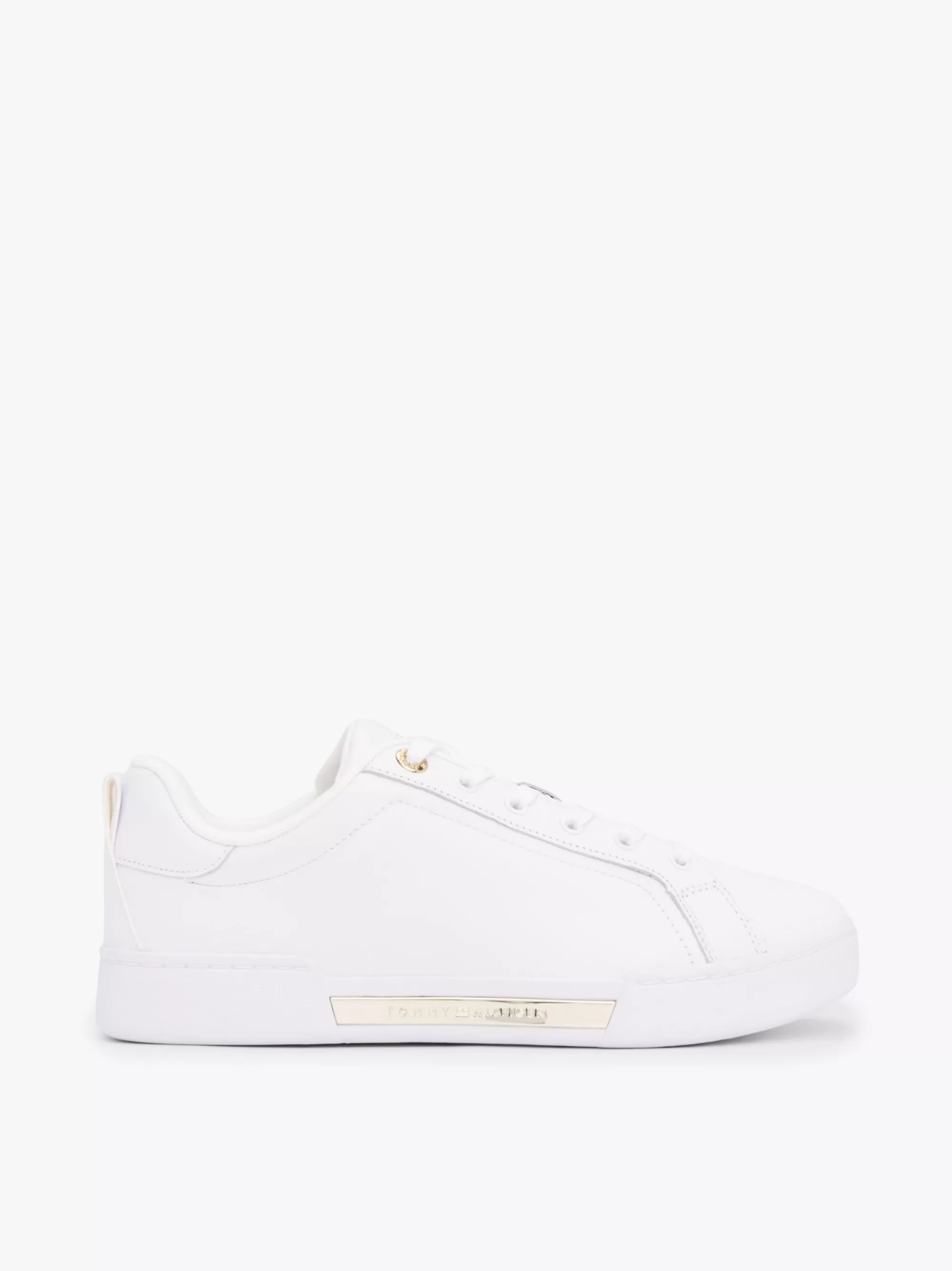 Sneakers*Tommy Hilfiger Leren Court Sneaker Met Cupsole WHITE