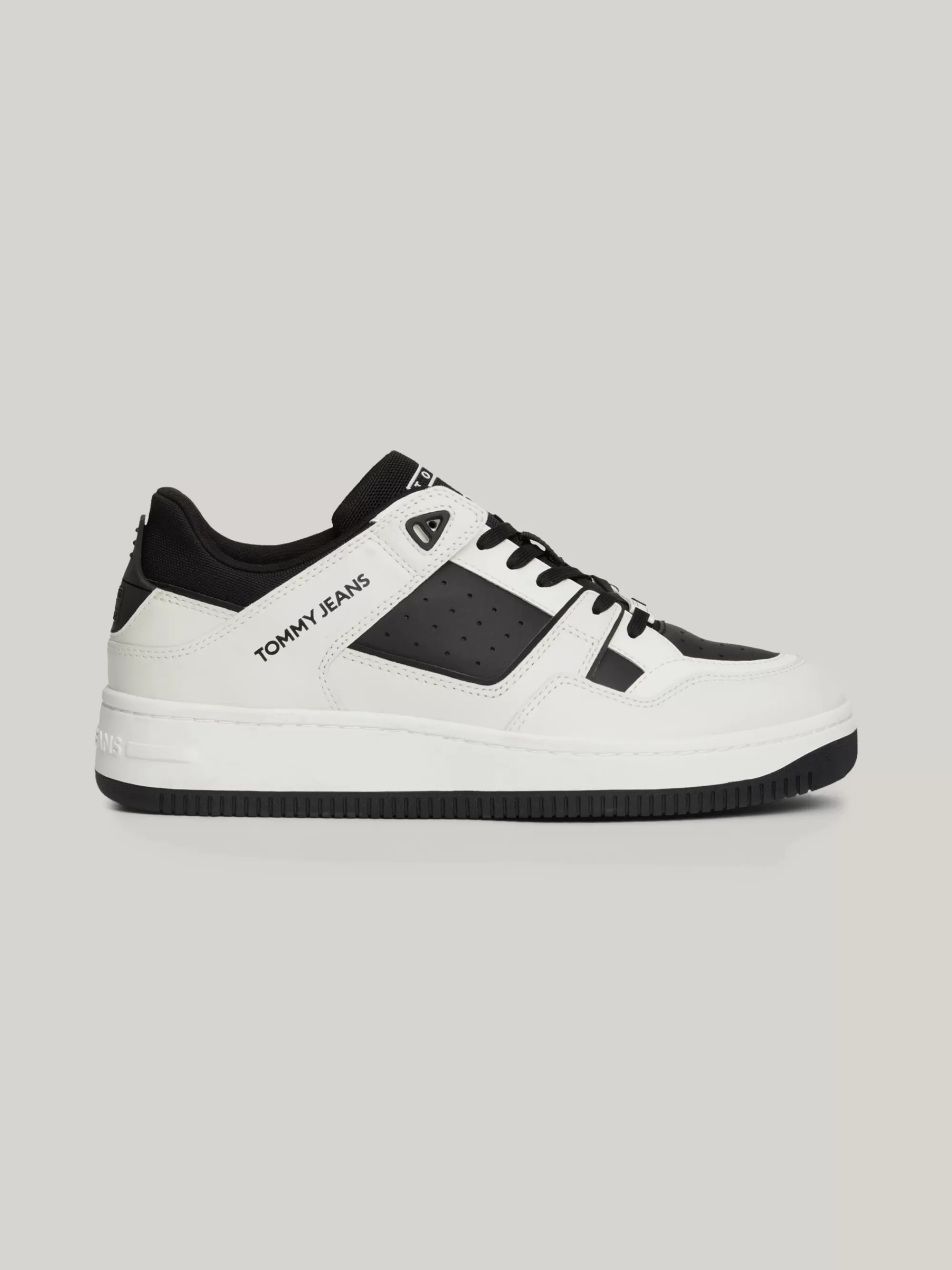 Sneakers*Tommy Hilfiger Leren Cupsole Basketbalsneaker Met Profielzool BLACK