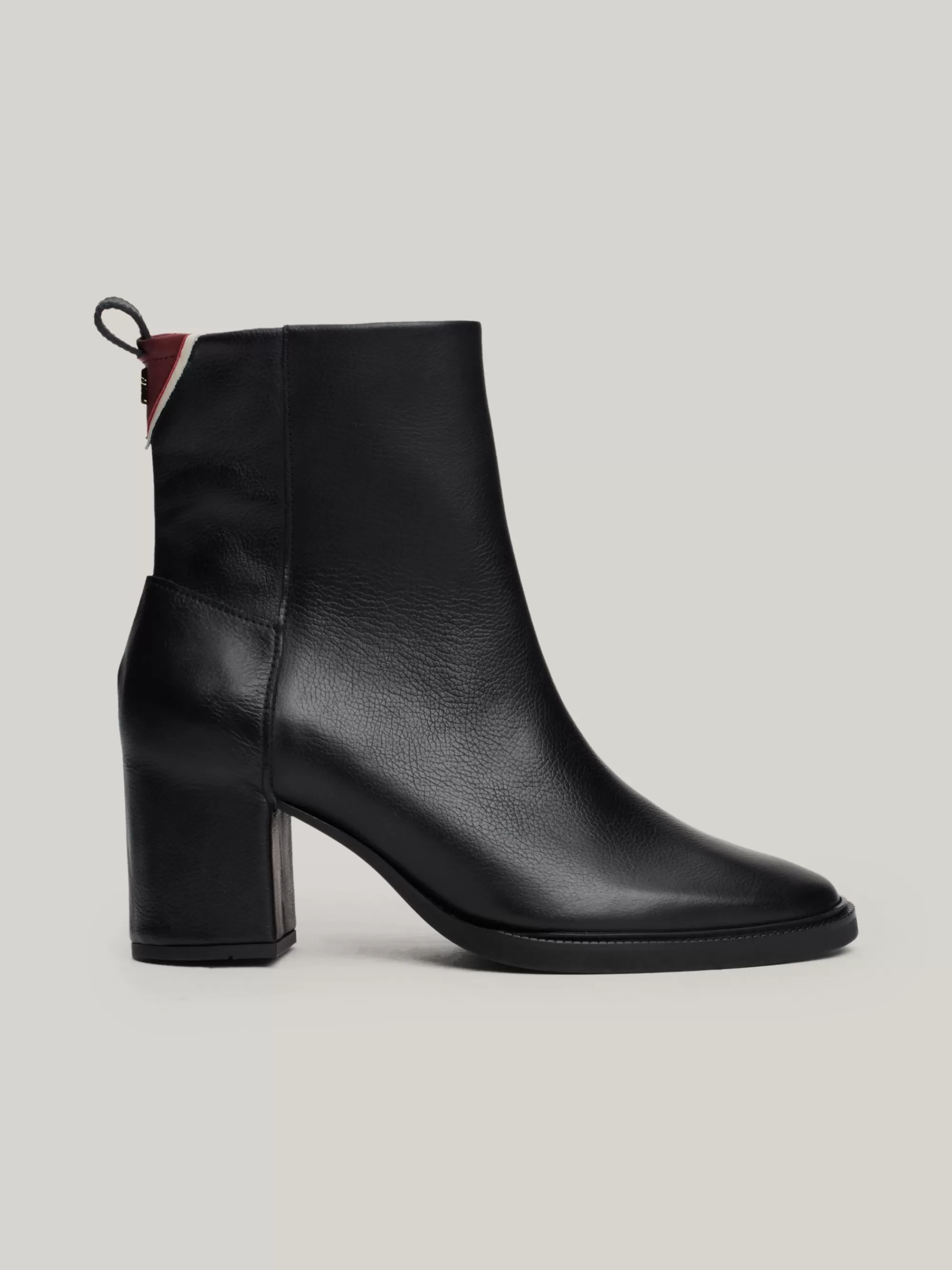 Enkellaarzen | Laarzen & Enkellaarzen*Tommy Hilfiger Leren Enkellaars Met TH-monogram BLACK