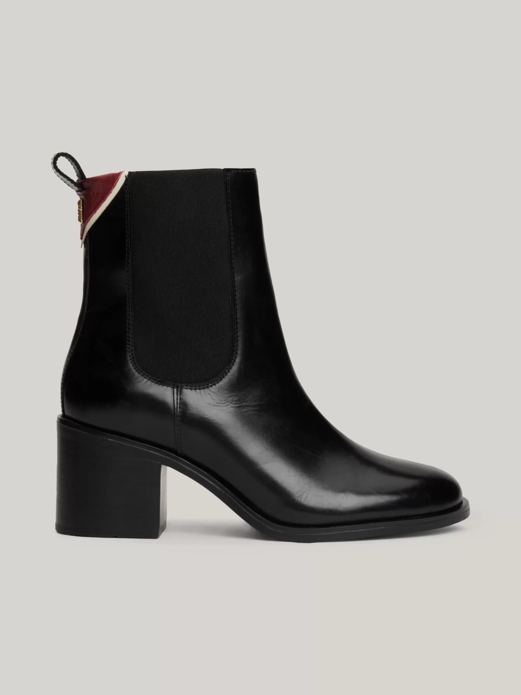 Enkellaarzen | Laarzen & Enkellaarzen*Tommy Hilfiger Leren Enkellaars Met TH-monogram BLACK