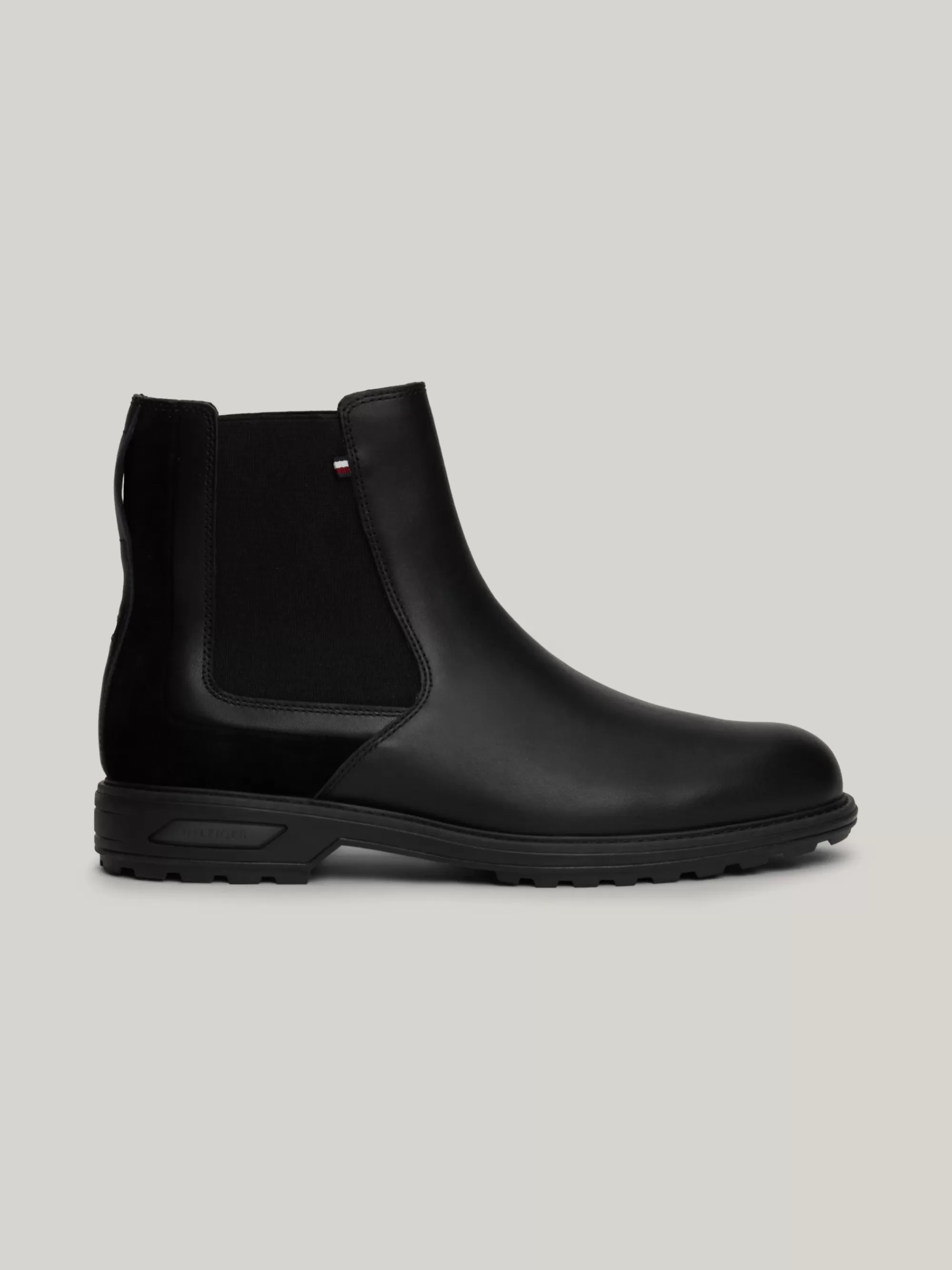 Chelsea Boots | Laarzen*Tommy Hilfiger Leren Hybride Chelsea Boot Met Profielzool BLACK