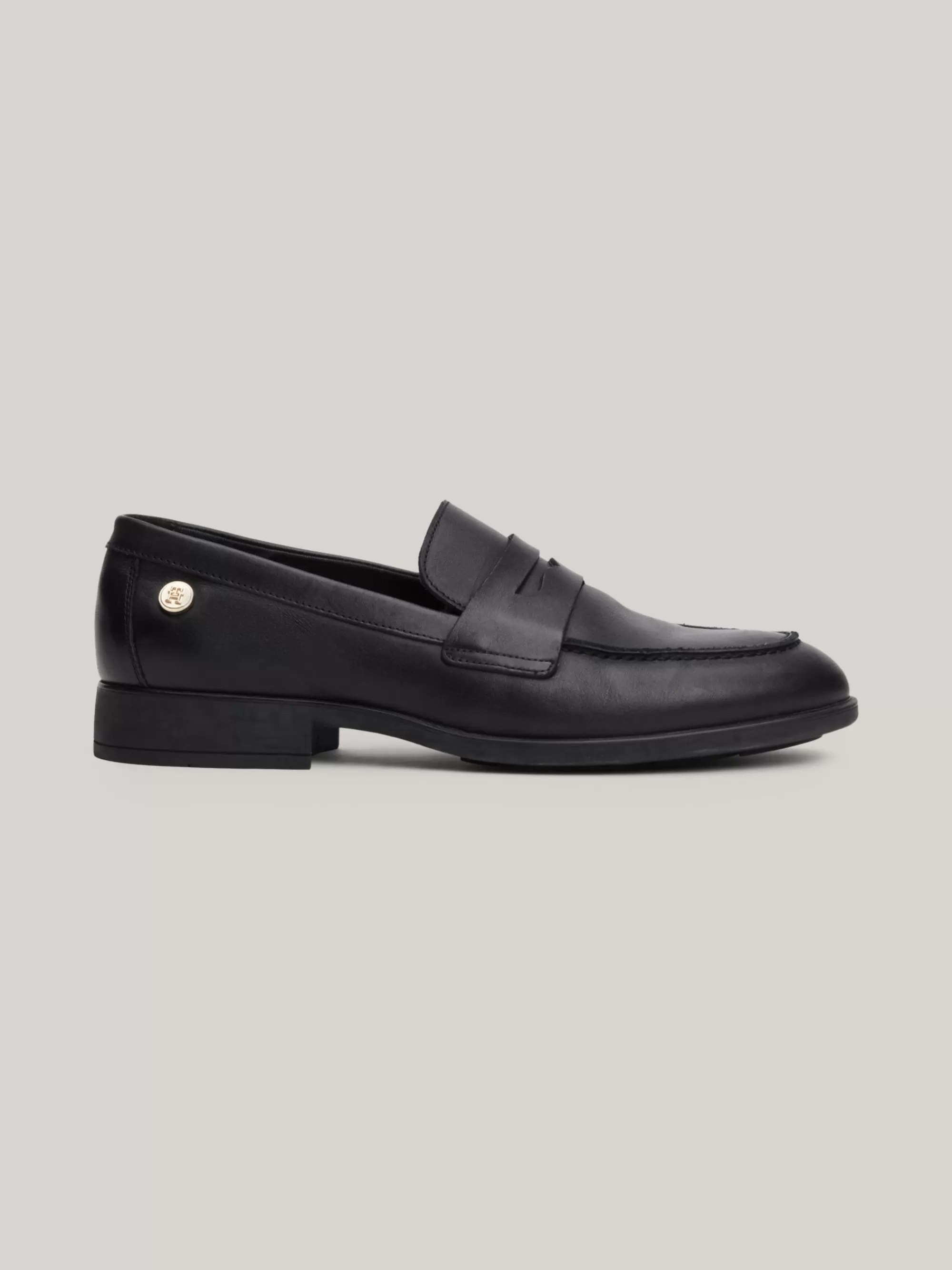 Mocassins & Instappers | Platte Schoenen*Tommy Hilfiger Leren Loafer Met Stud BLACK