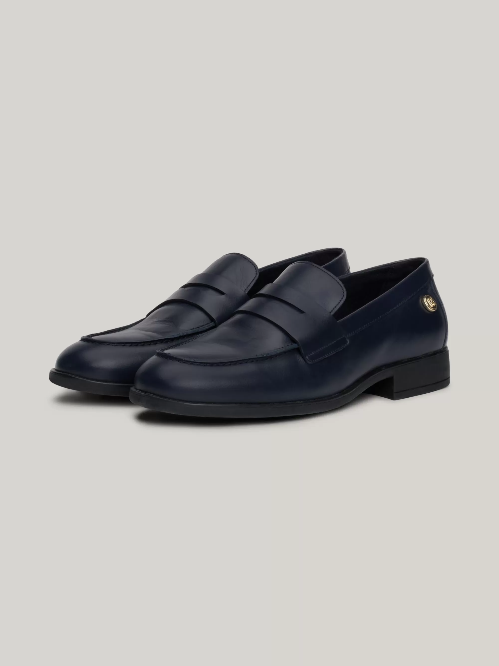 Mocassins & Instappers | Platte Schoenen*Tommy Hilfiger Leren Loafer Met Stud SPACE BLUE