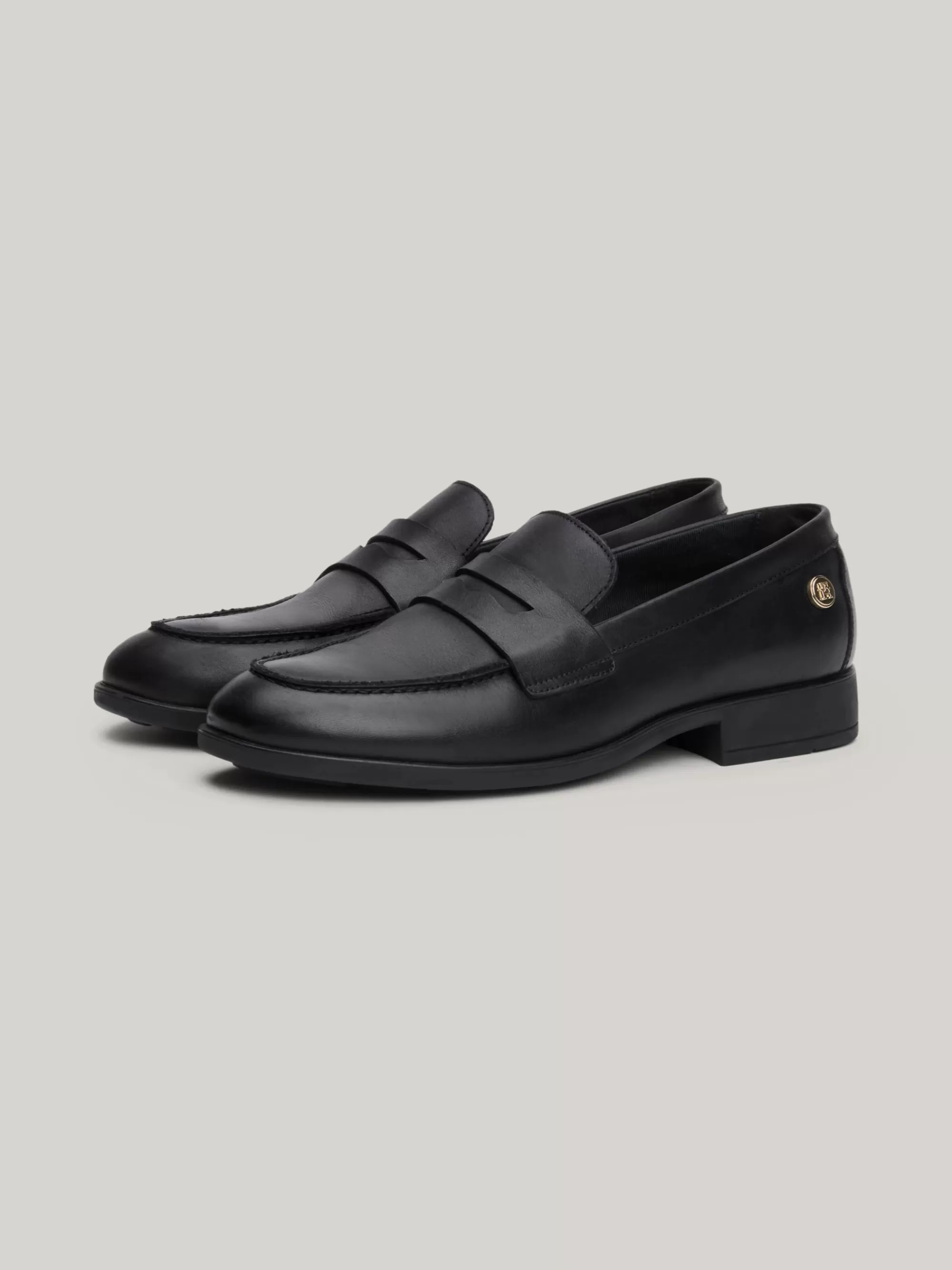 Mocassins & Instappers | Platte Schoenen*Tommy Hilfiger Leren Loafer Met Stud BLACK