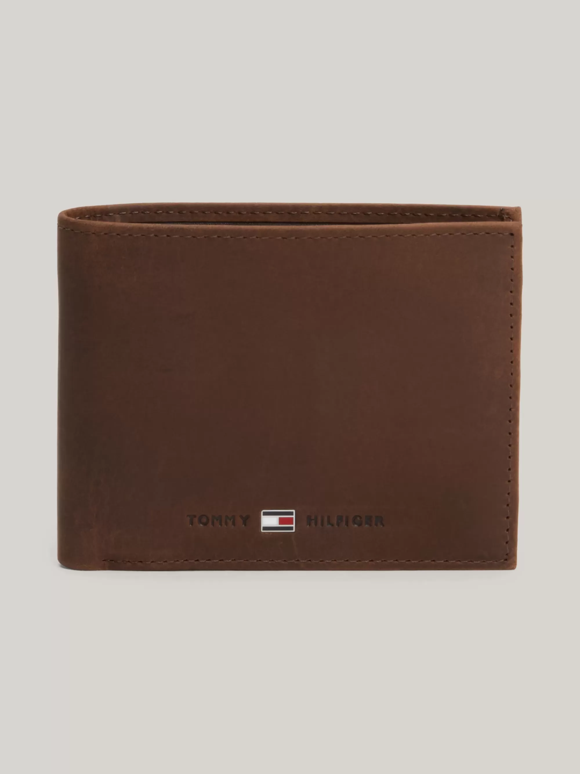 Portemonnees & Sleutelhangers*Tommy Hilfiger Leren Portemonnee BROWN