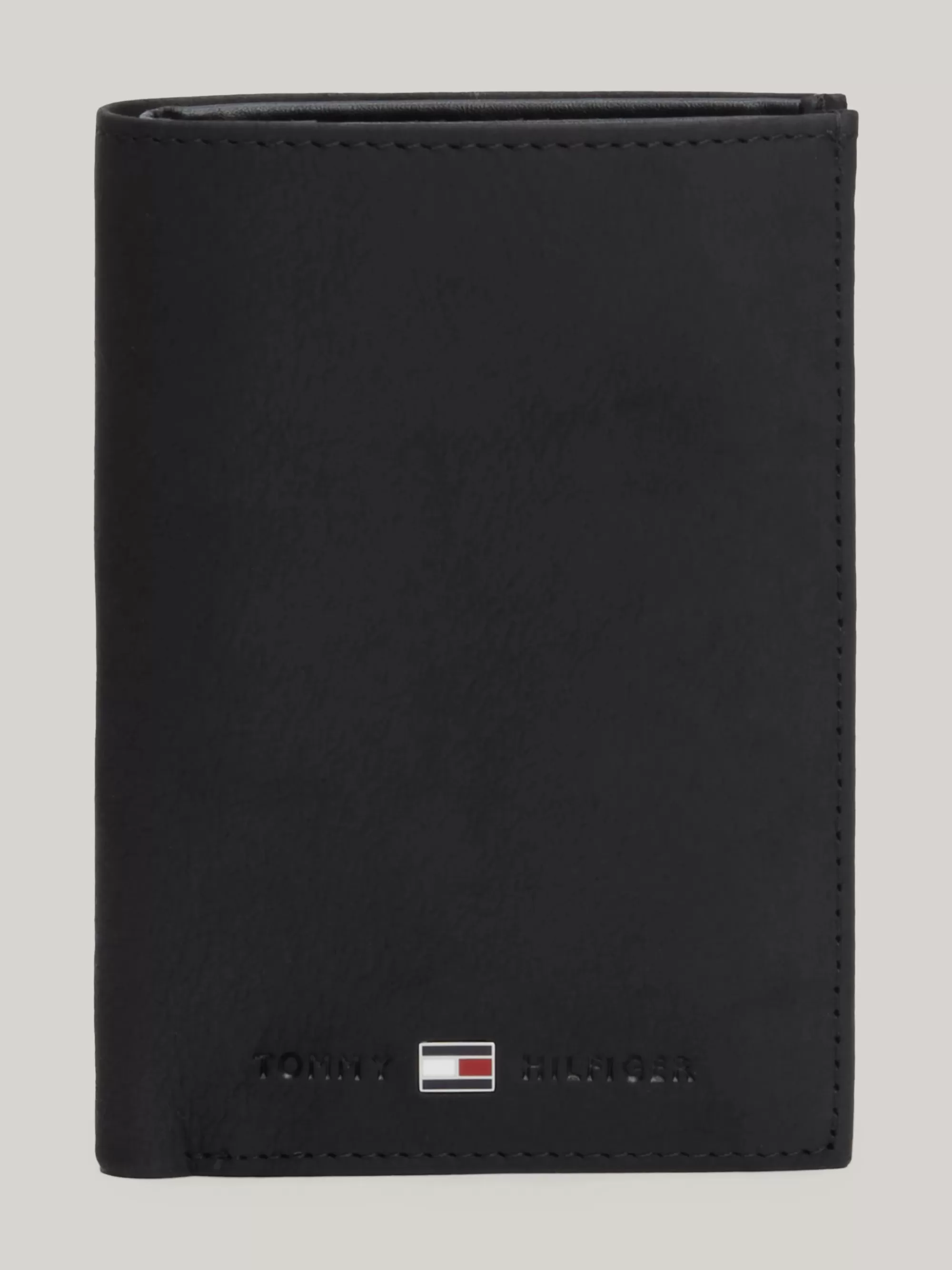 Portemonnees & Sleutelhangers*Tommy Hilfiger Leren Portemonnee BLACK